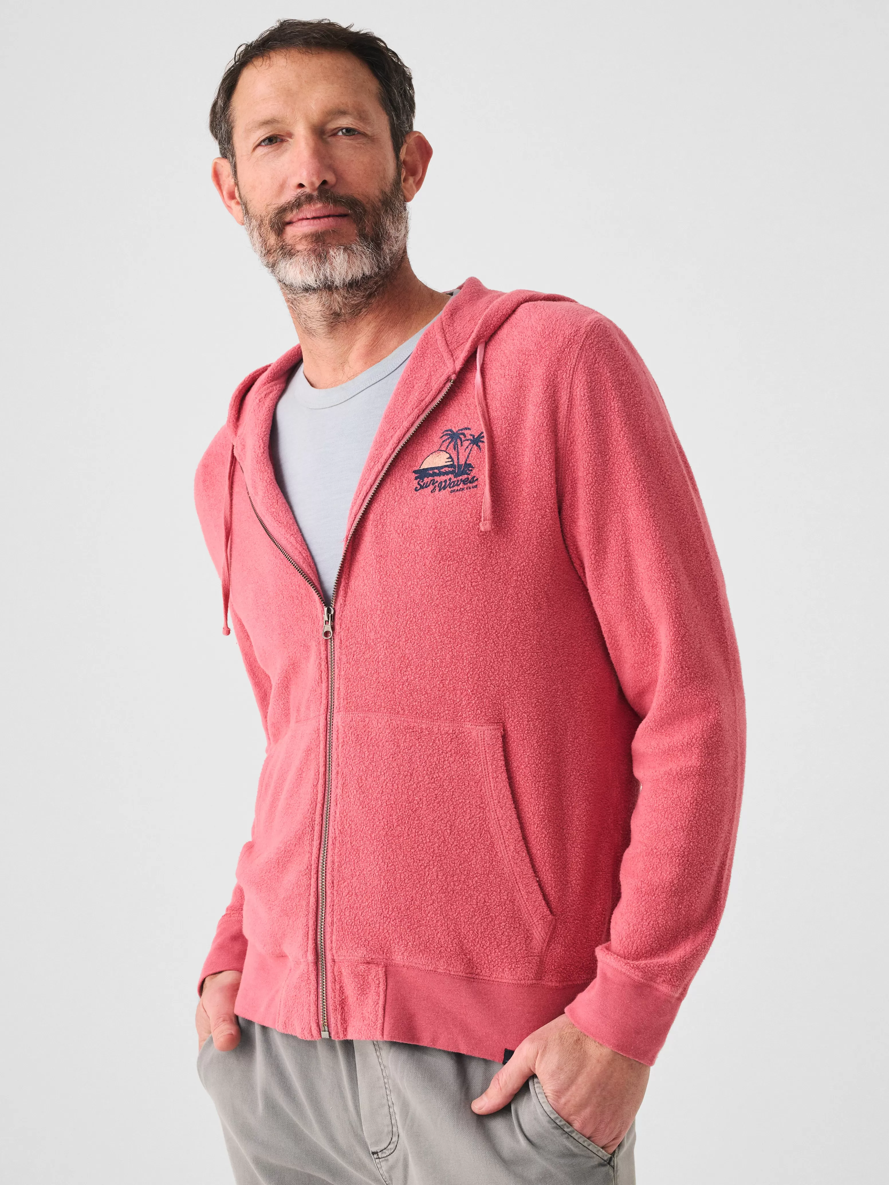 Beach Fleece Zip Hoodie - | Faherty Brand Discount