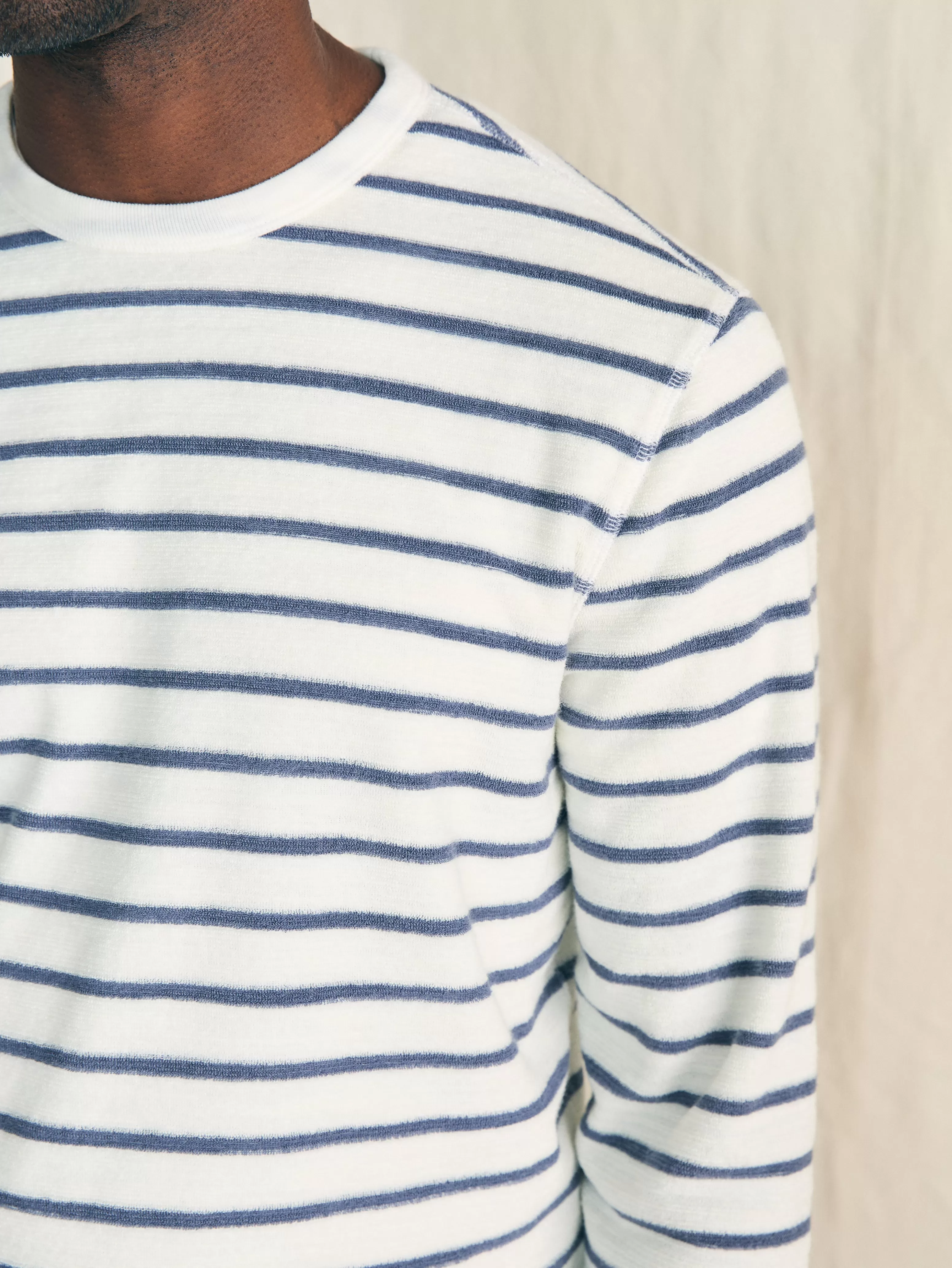 Cabana Towel Terry Crewneck - | Faherty Brand Discount