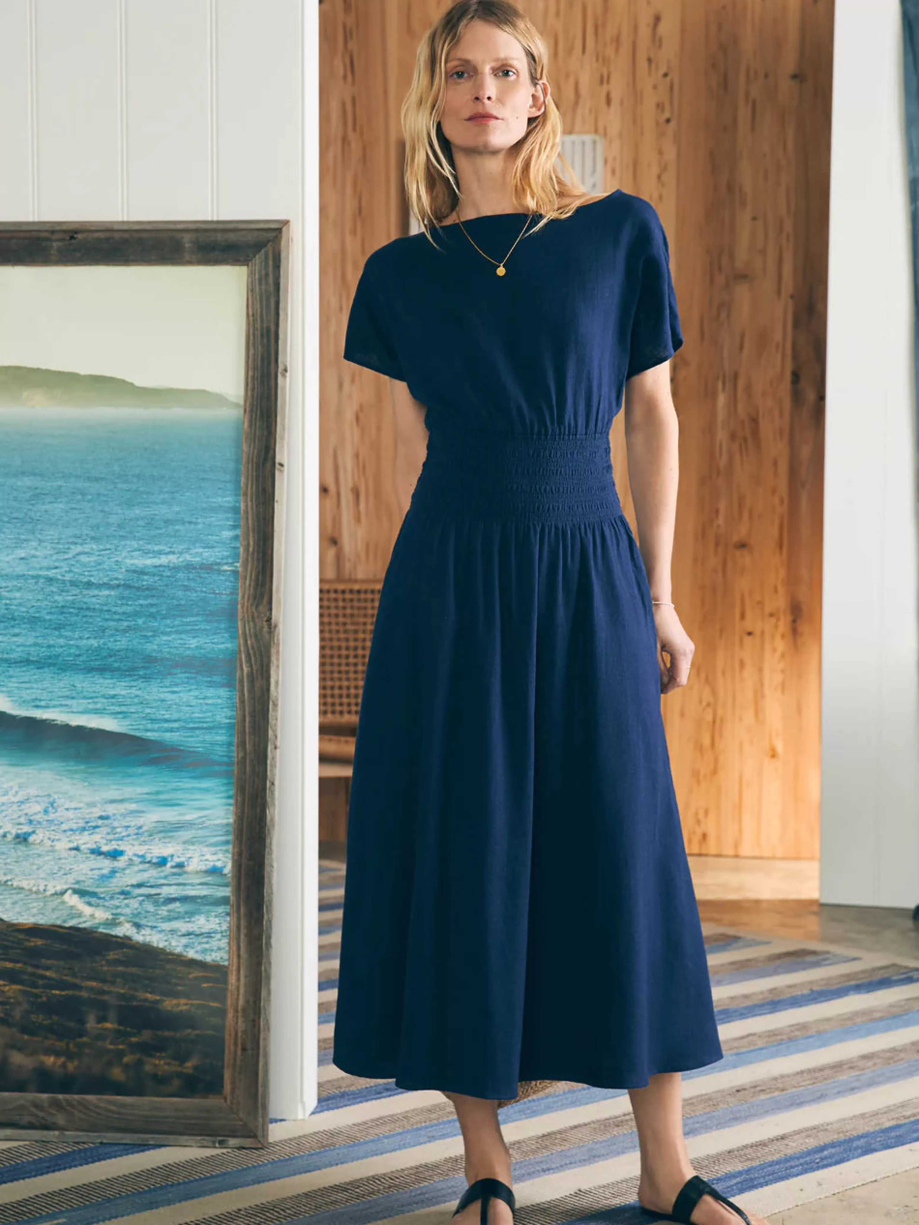 Coast To Coast Midi Dress - | Faherty Brand Hot