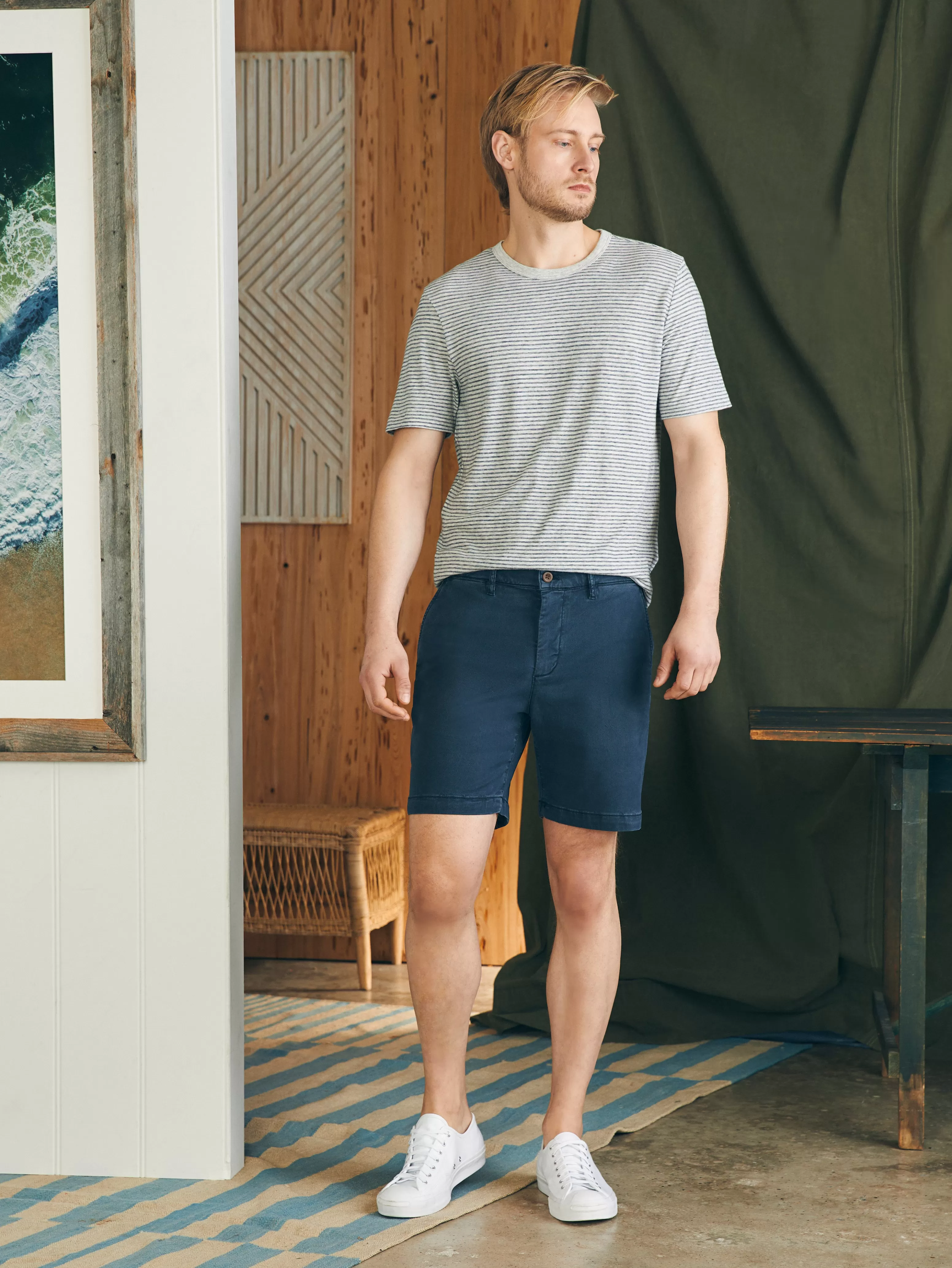 Coastline Stretch Chino Short (8" Inseam) - | Faherty Brand New