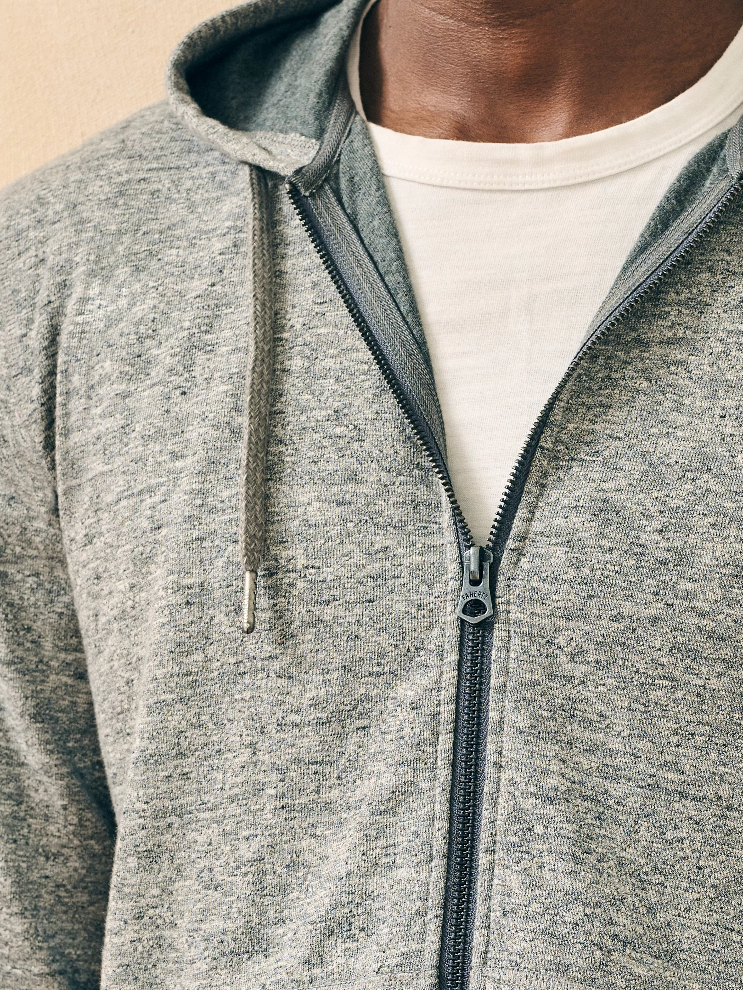 Double Knit Zip Hoodie - | Faherty Brand Cheap