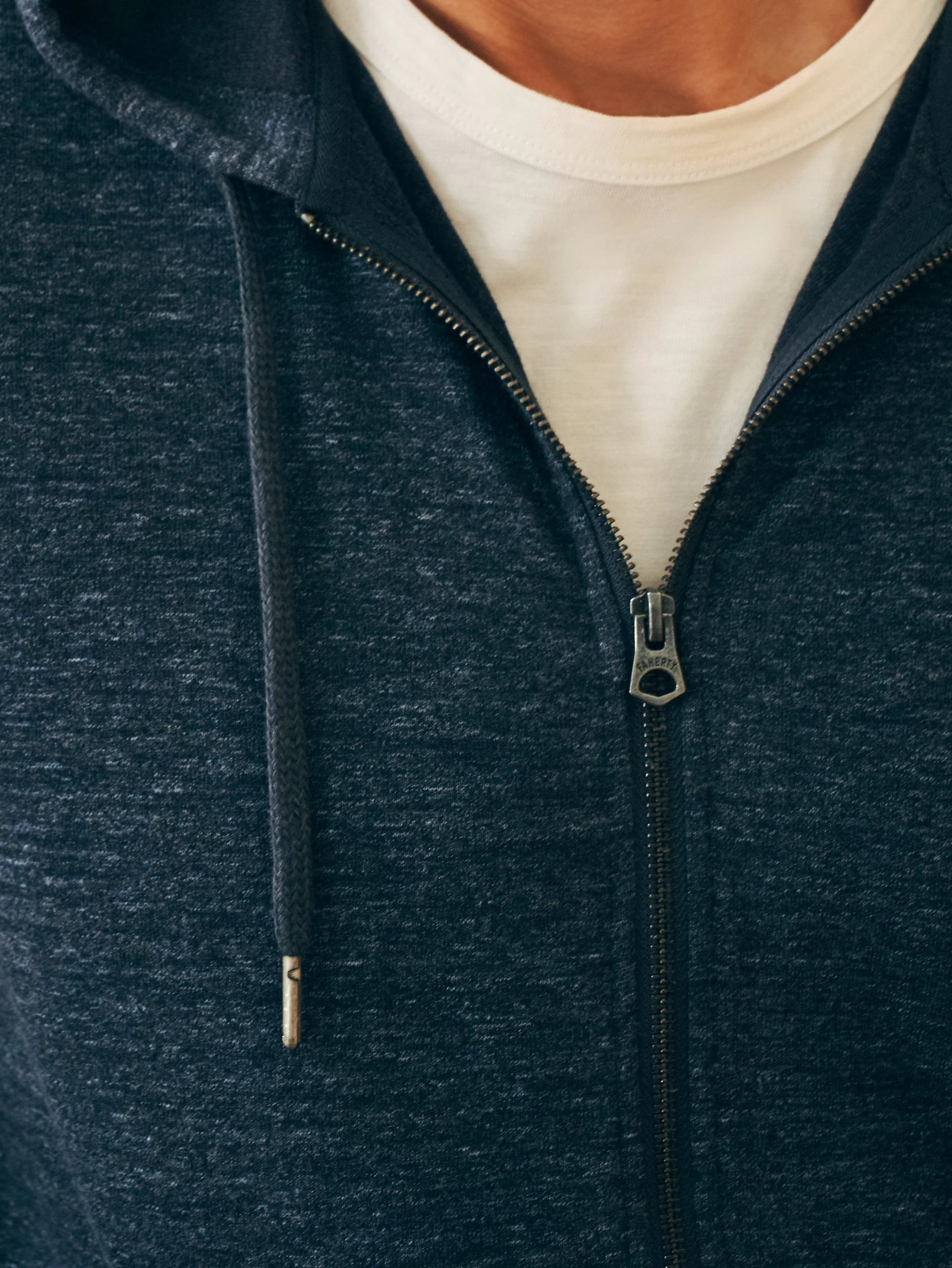 Double Knit Zip Hoodie - | Faherty Brand Flash Sale