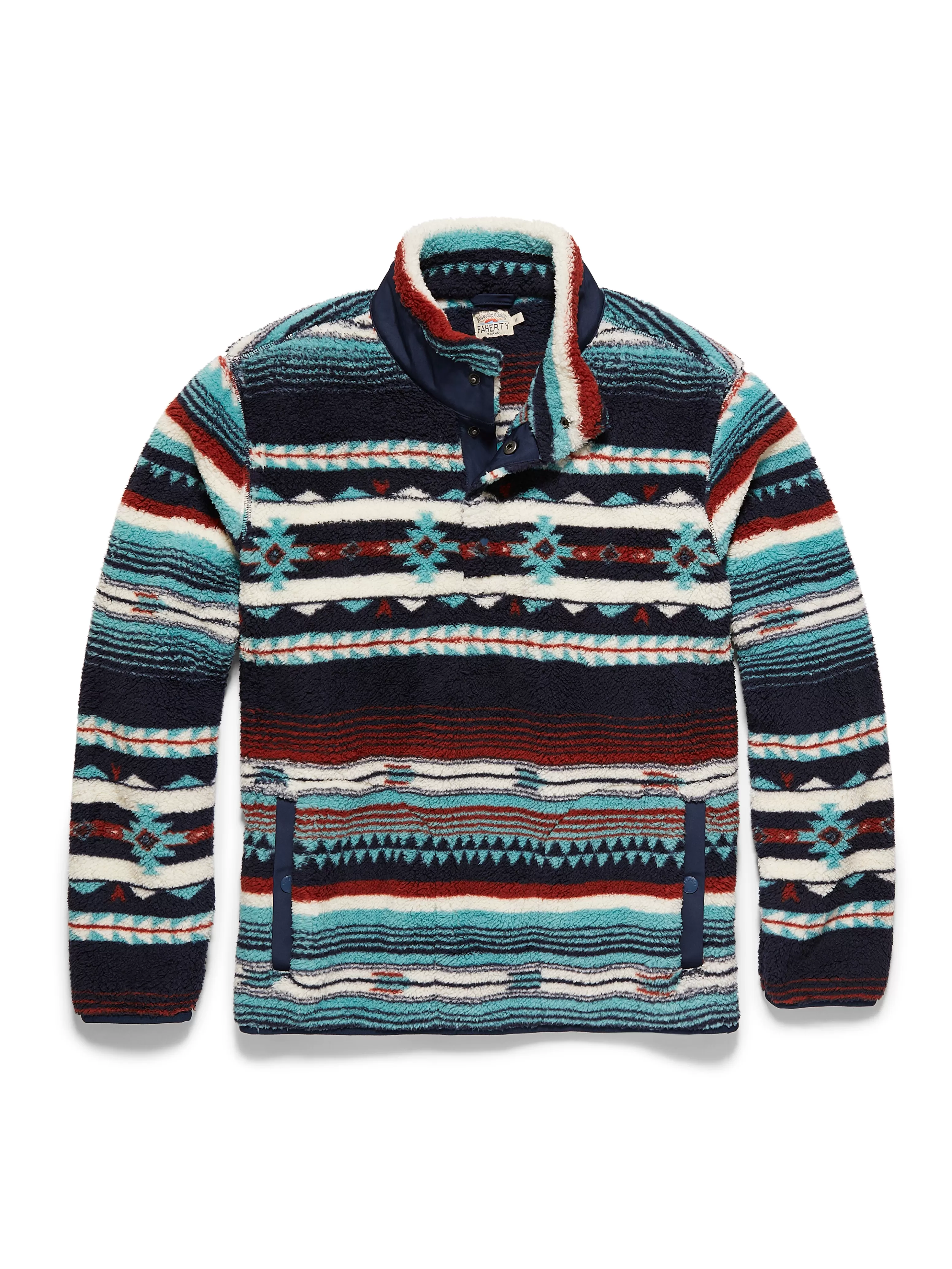 Doug Good Feather High Pile Fleece Popover - | Faherty Brand Cheap