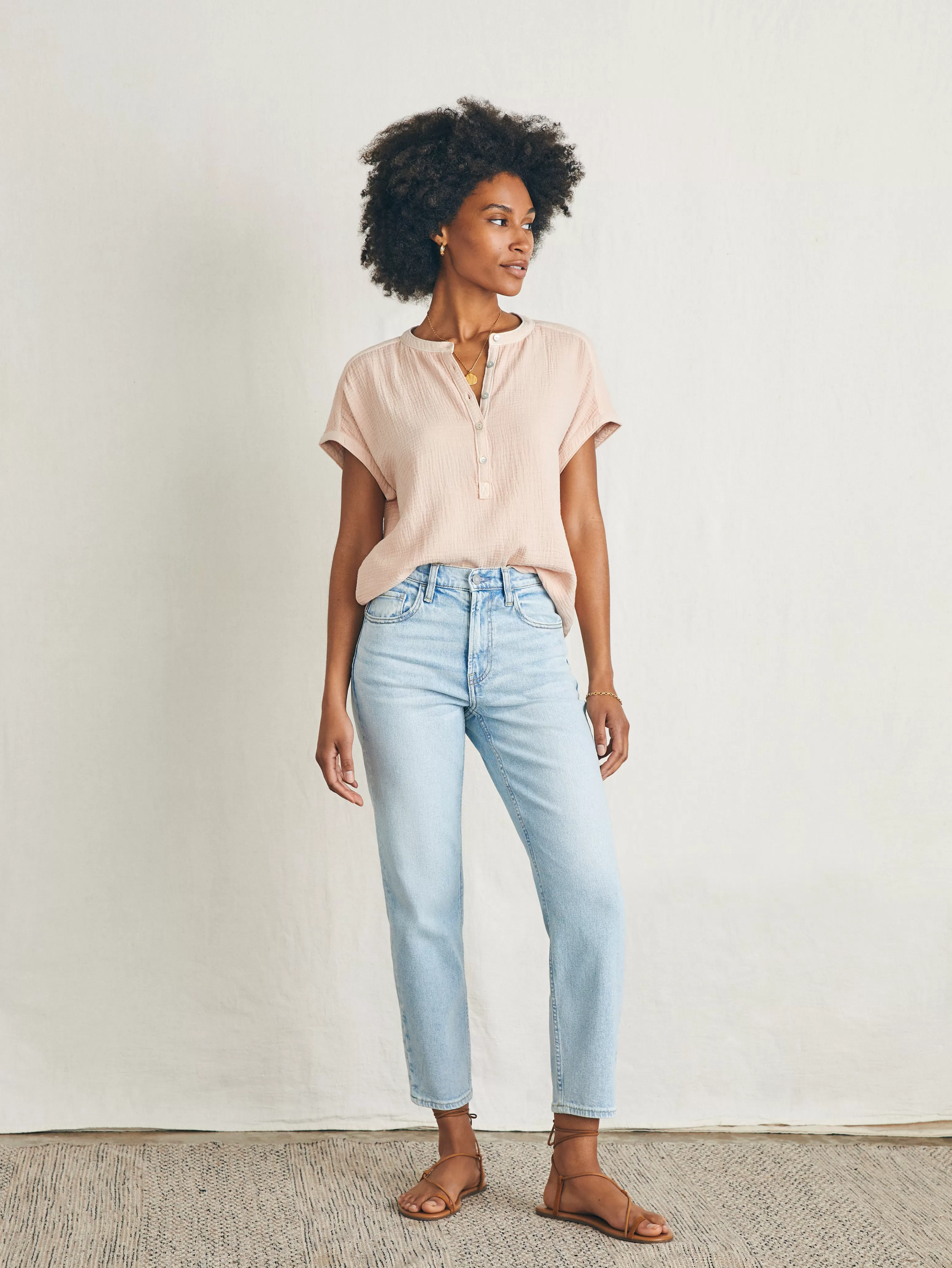 Dream Cotton Gauze Desmond Top - | Faherty Brand Online