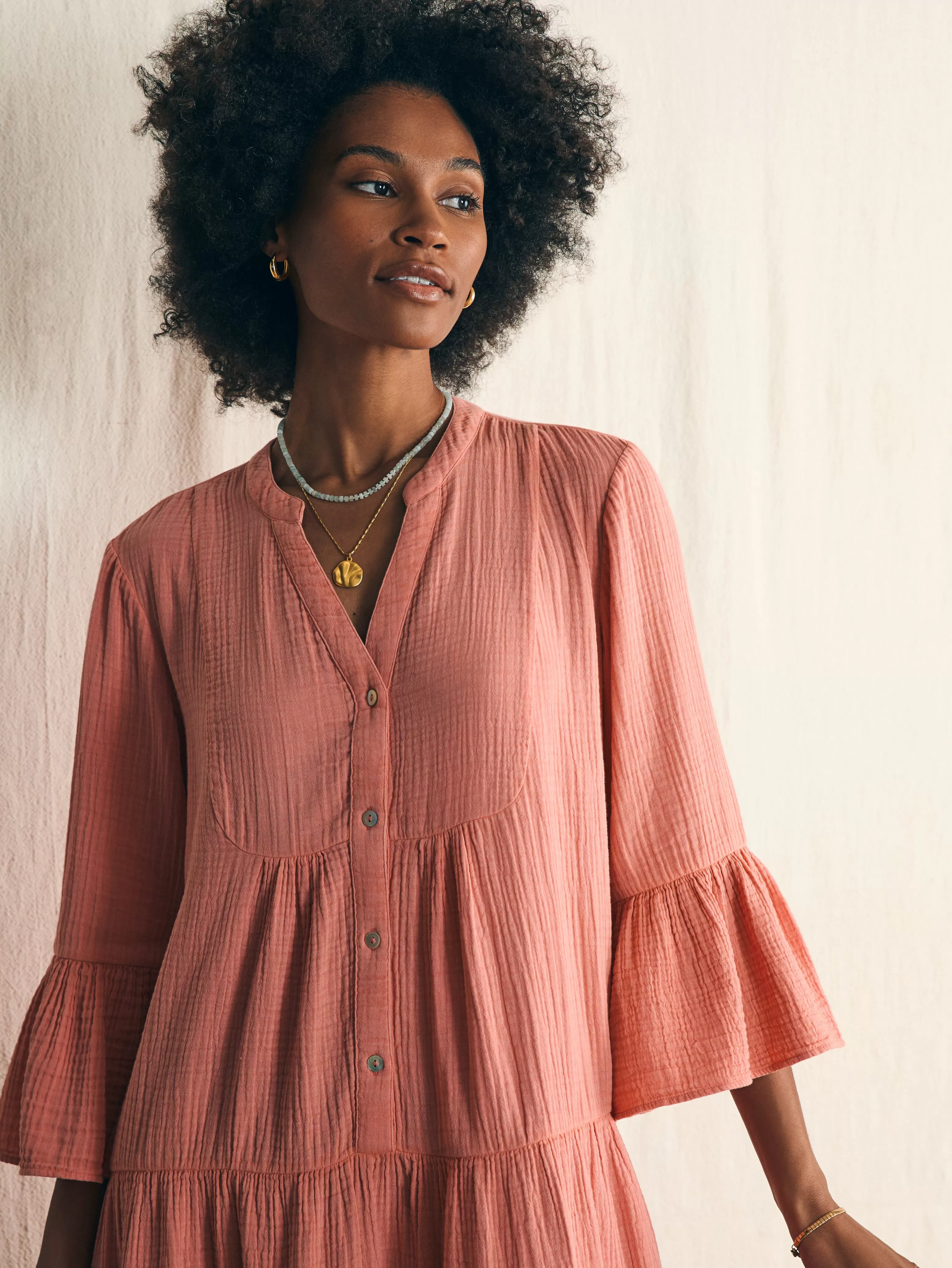 Dream Cotton Gauze Kasey Dress - | Faherty Brand Fashion