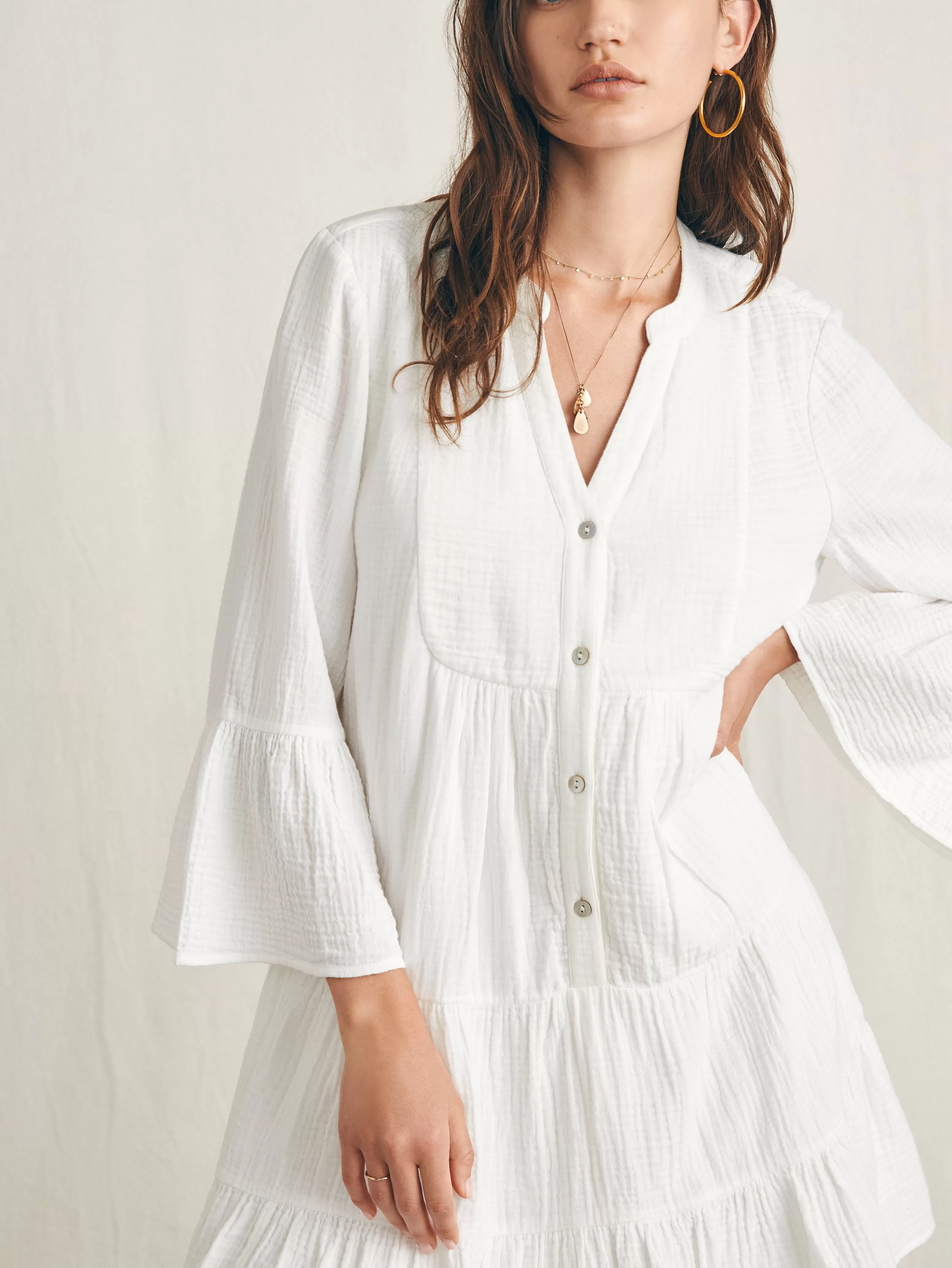 Dream Cotton Gauze Kasey Dress - | Faherty Brand New