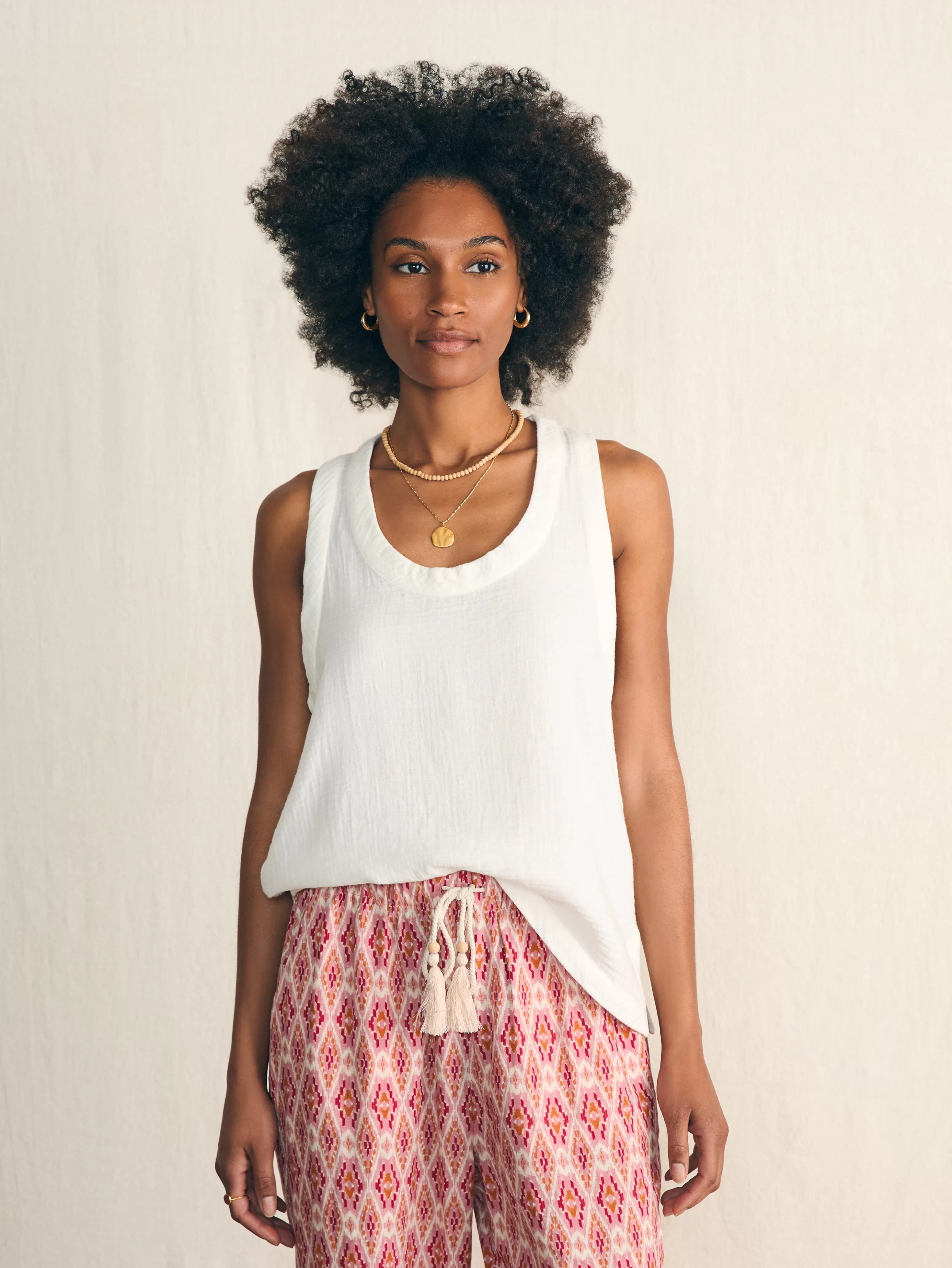 Dream Cotton Gauze Scoop Neck Tank - | Faherty Brand Outlet