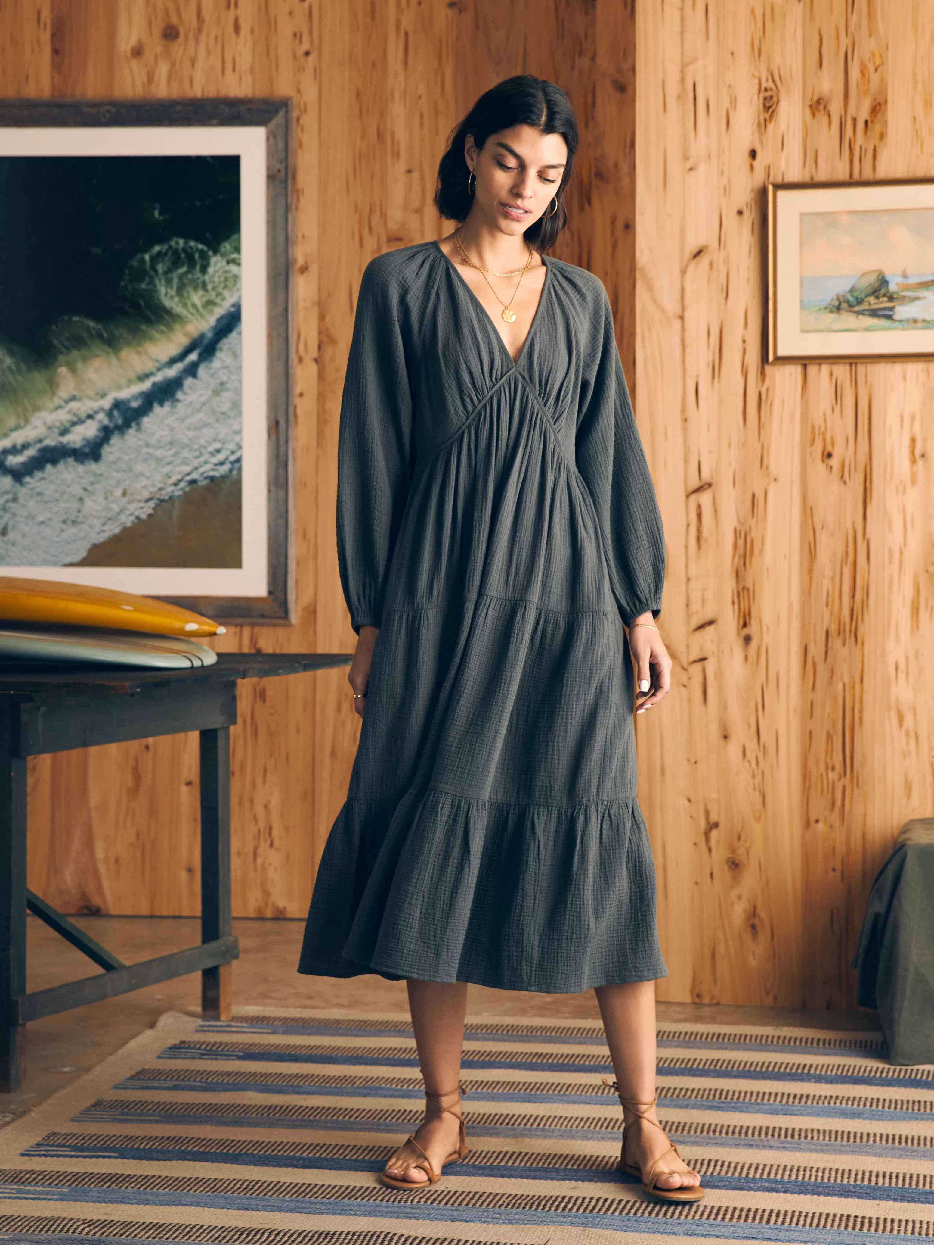 Dream Cotton Gauze Sirene Midi Dress - | Faherty Brand Cheap