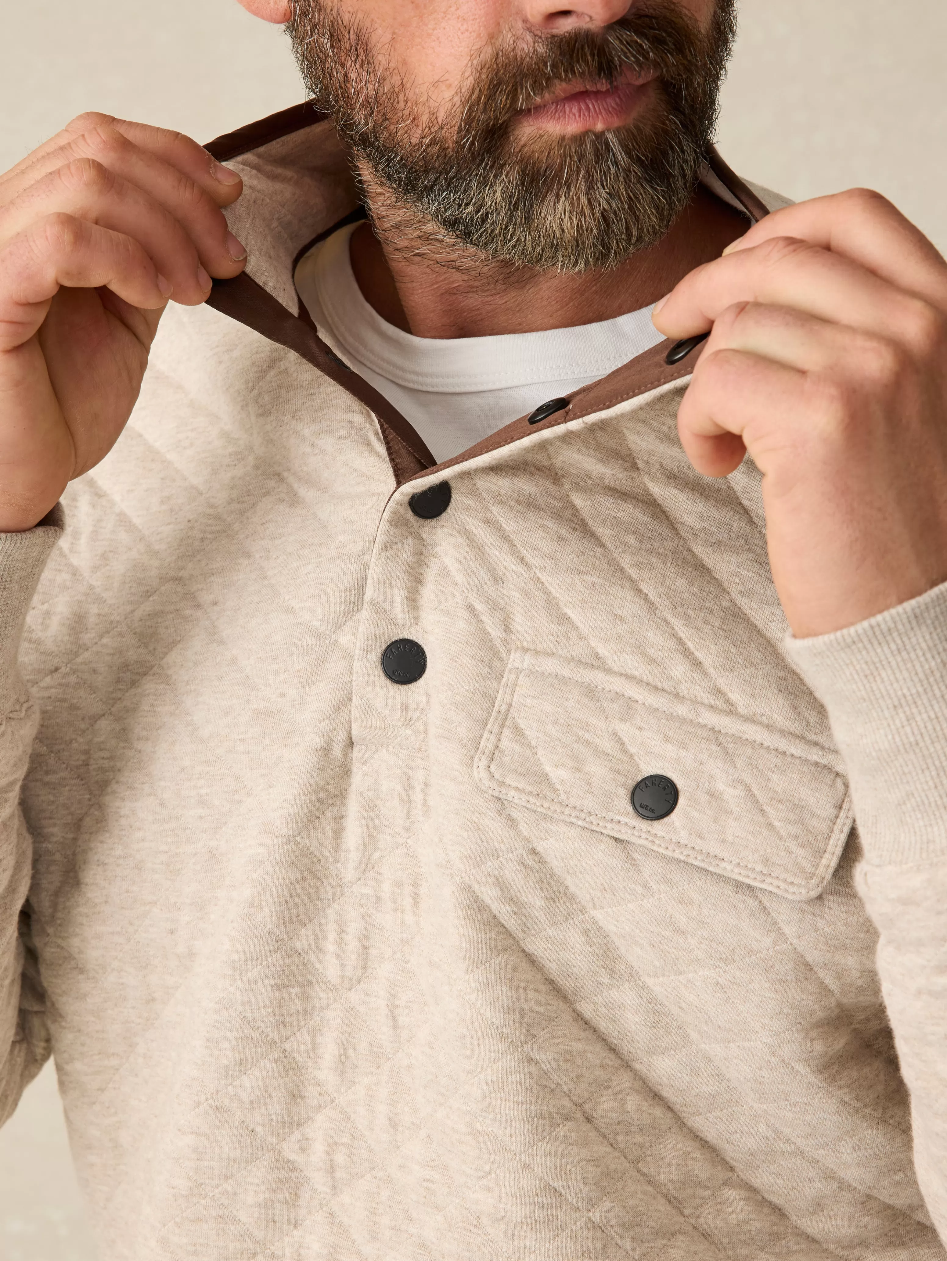 Epic Quilted Fleece Pullover - | Faherty Brand Outlet