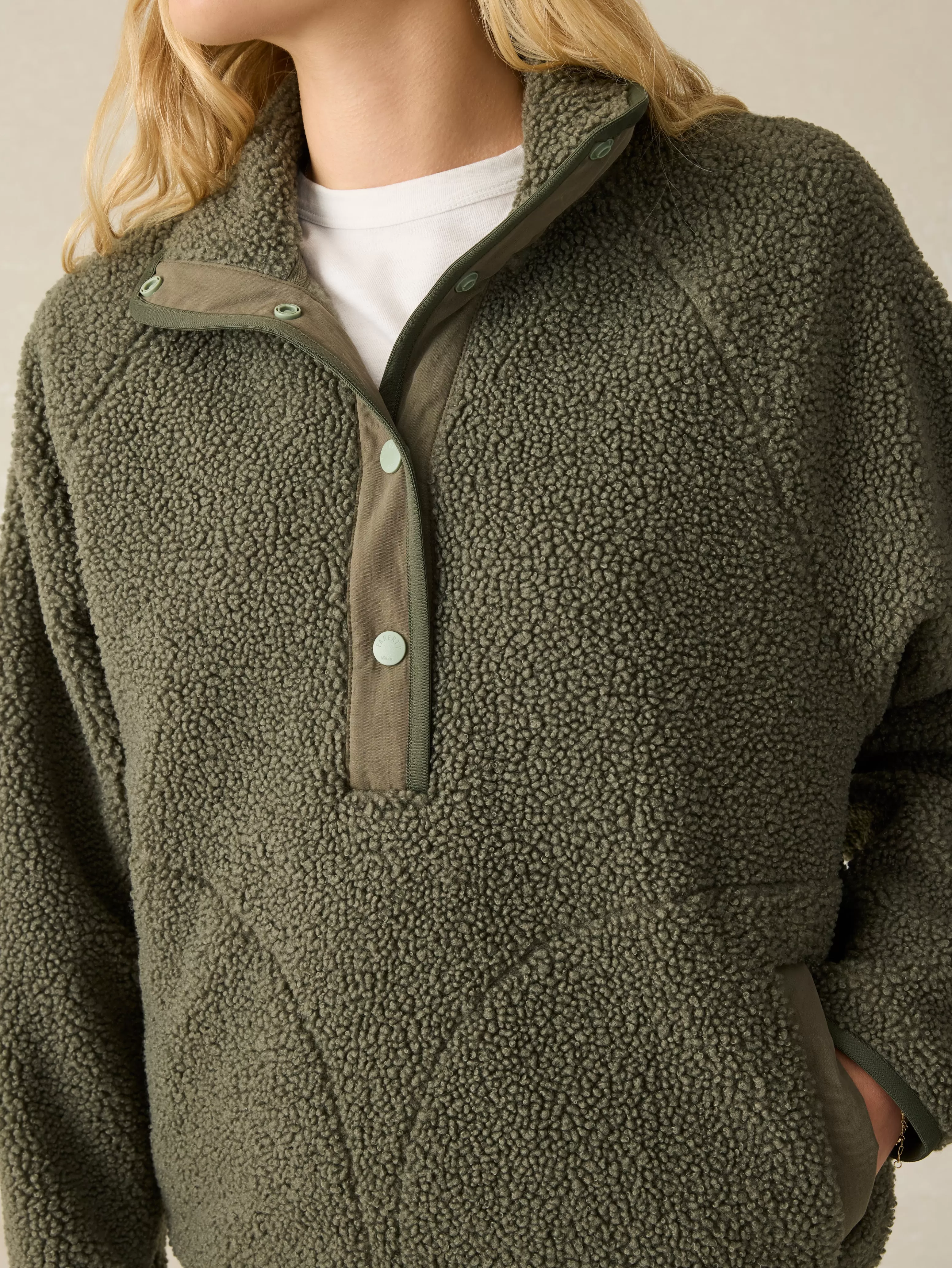 Fireside Fleece Popover - | Faherty Brand Cheap