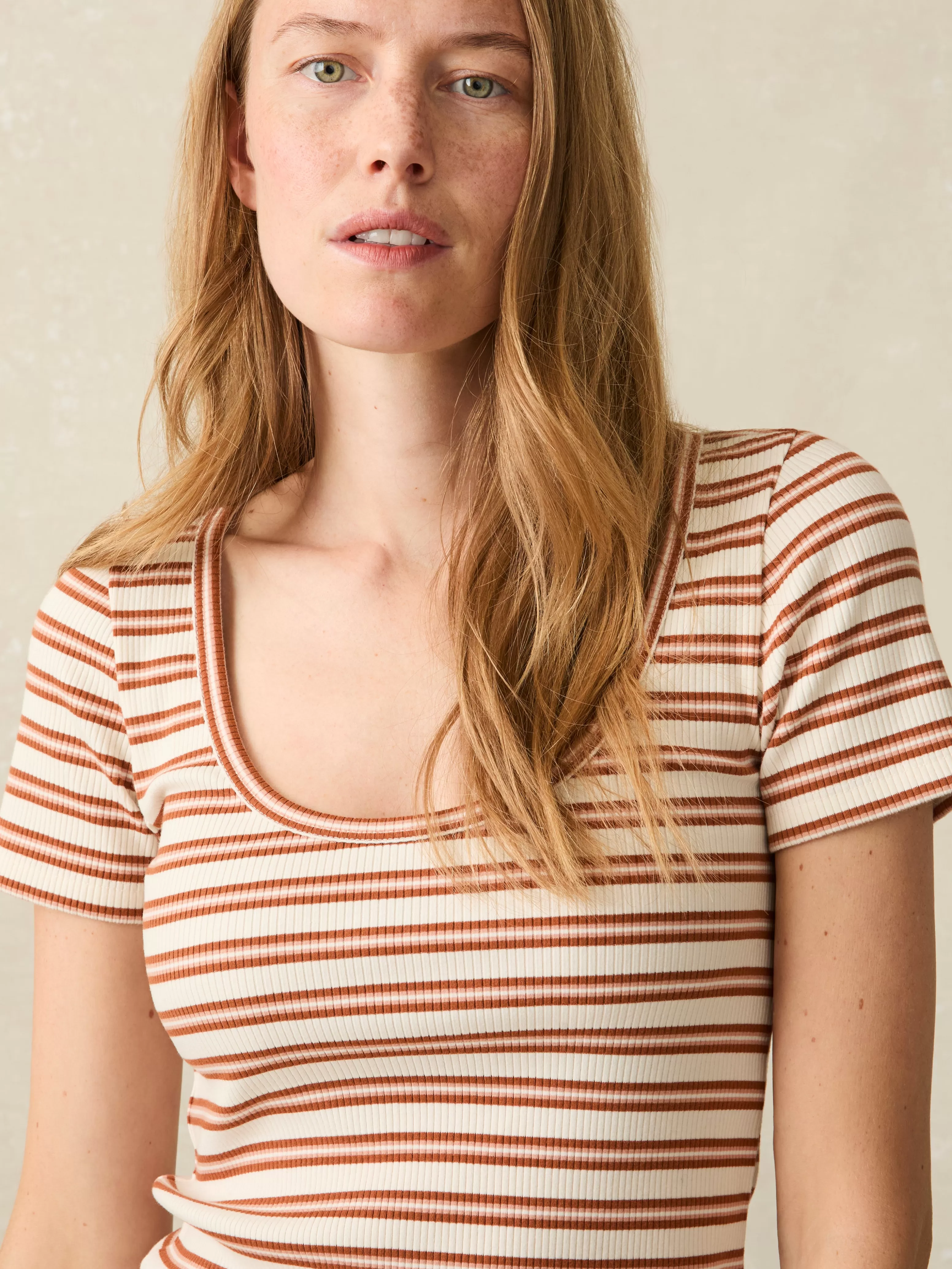 Freestyle Rib Knit Tee - | Faherty Brand Hot