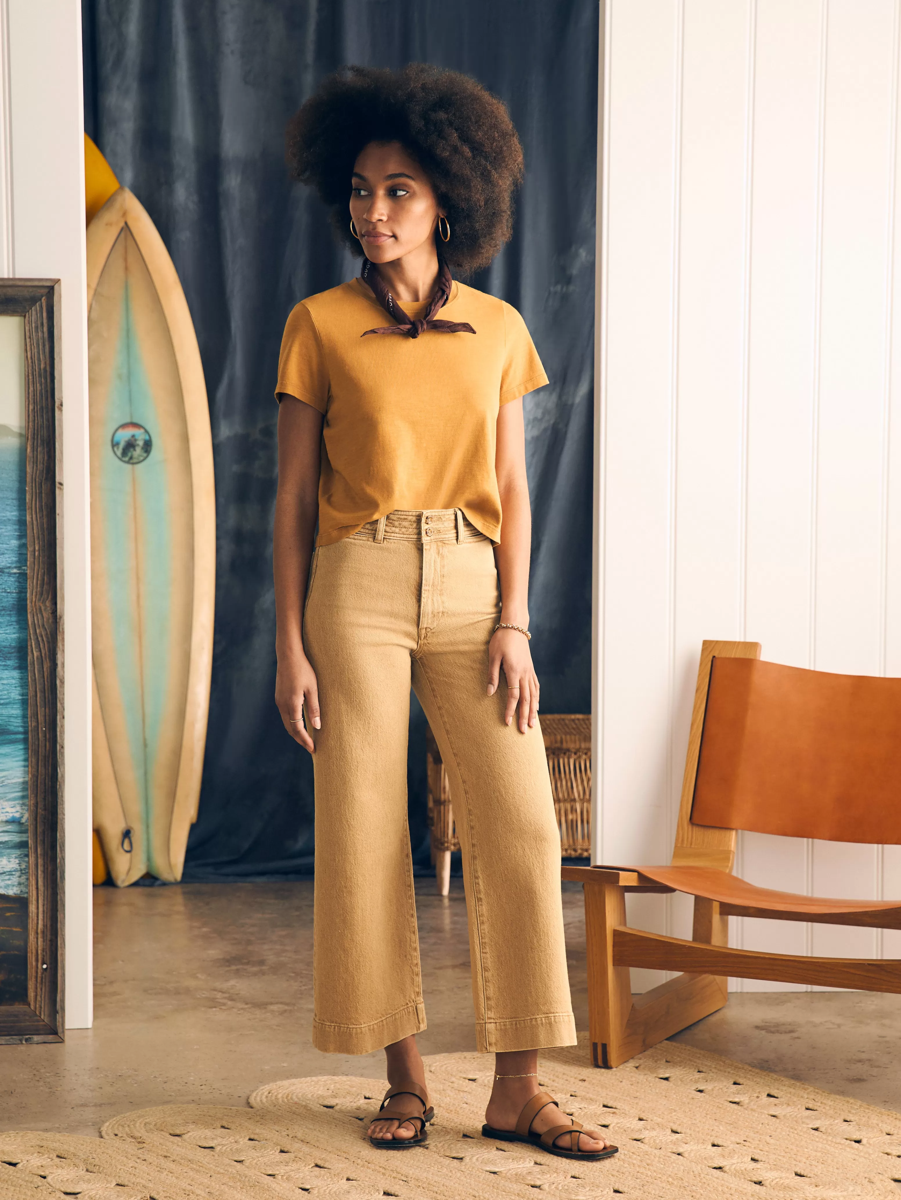 Harbor Crop Jean - | Faherty Brand Best