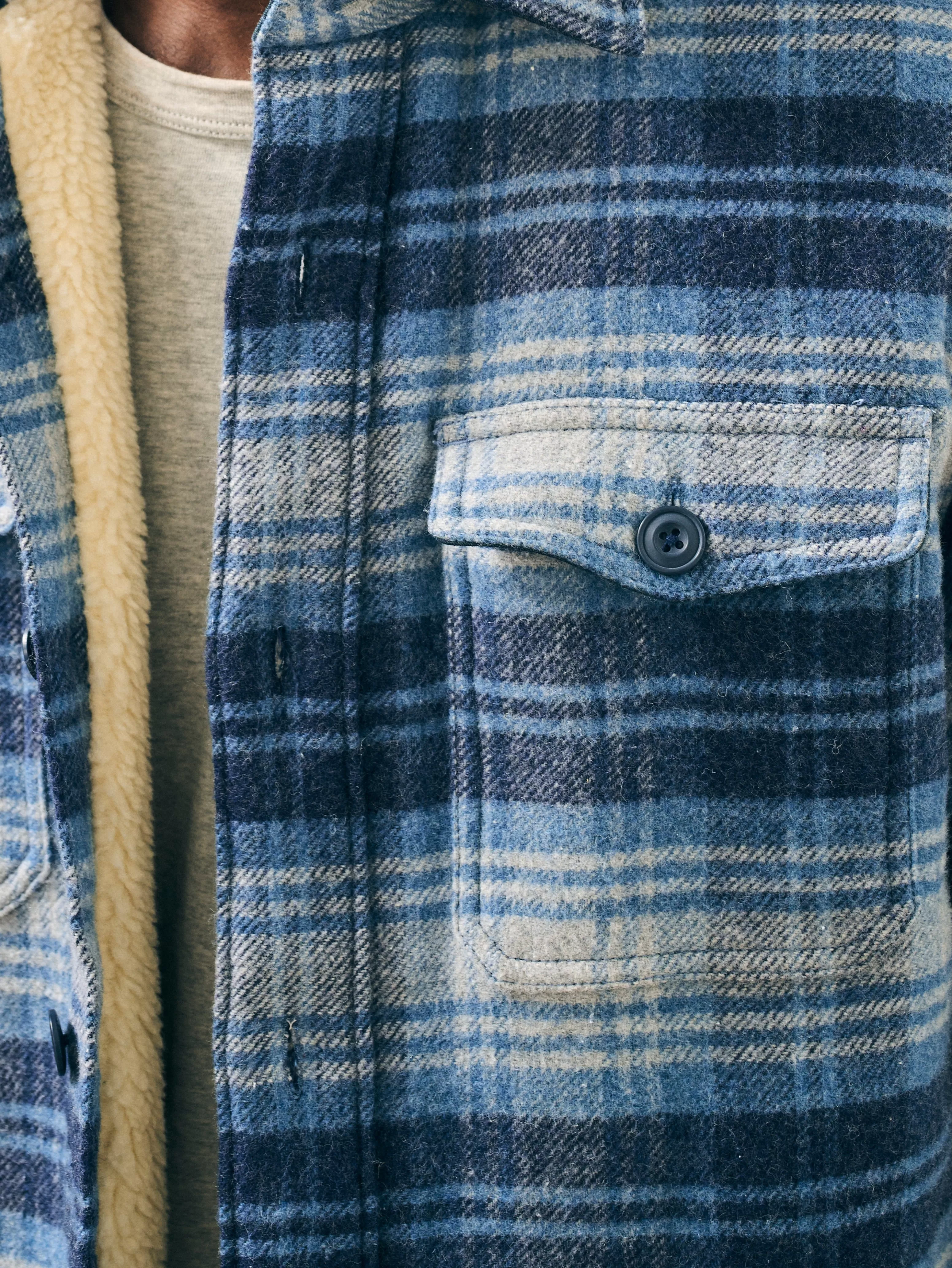 High Pile Fleece Lined Wool CPO - | Faherty Brand Shop