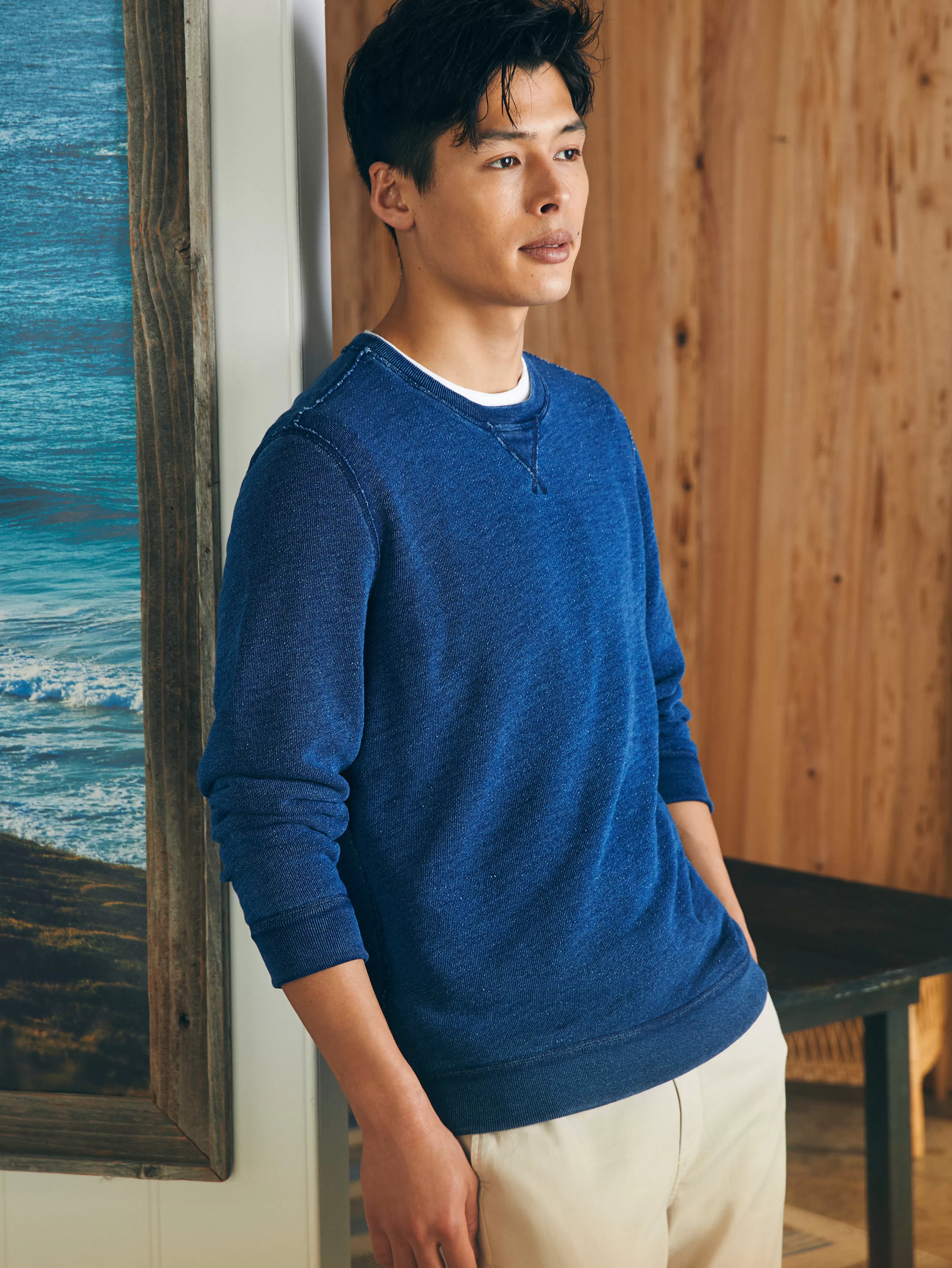 Indigo Crewneck - | Faherty Brand Sale