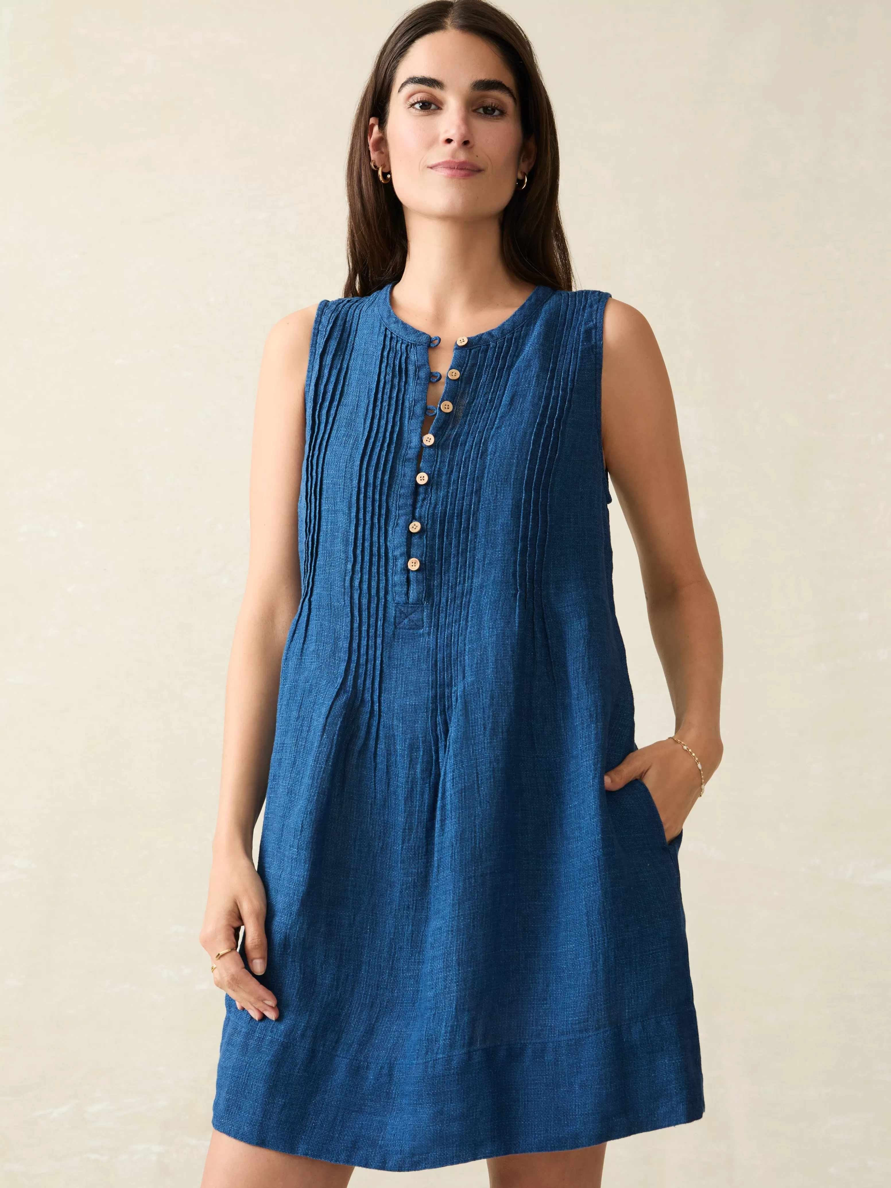 Isha Basketweave Dress - | Faherty Brand Sale