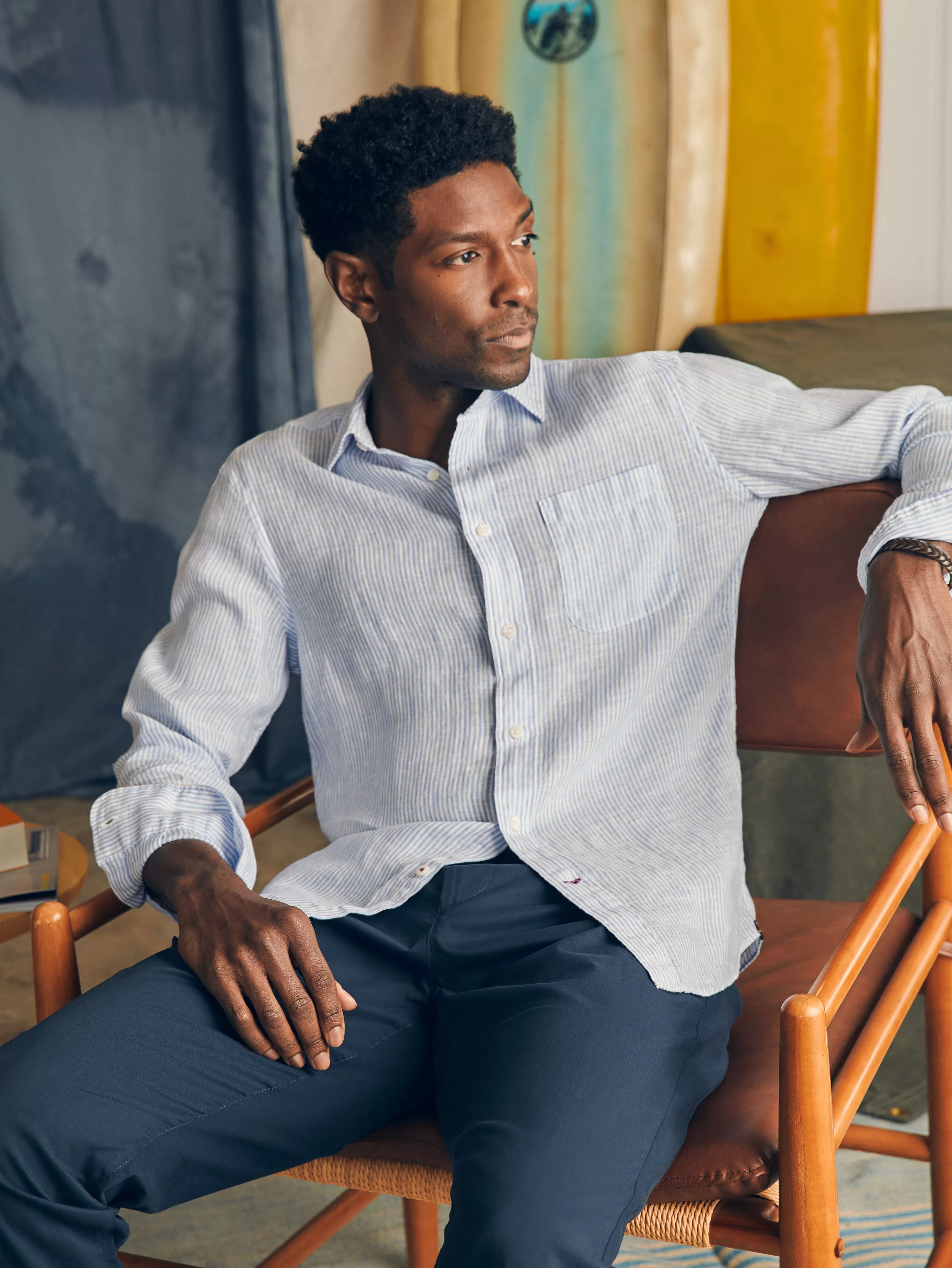 Laguna Linen Shirt - | Faherty Brand Clearance