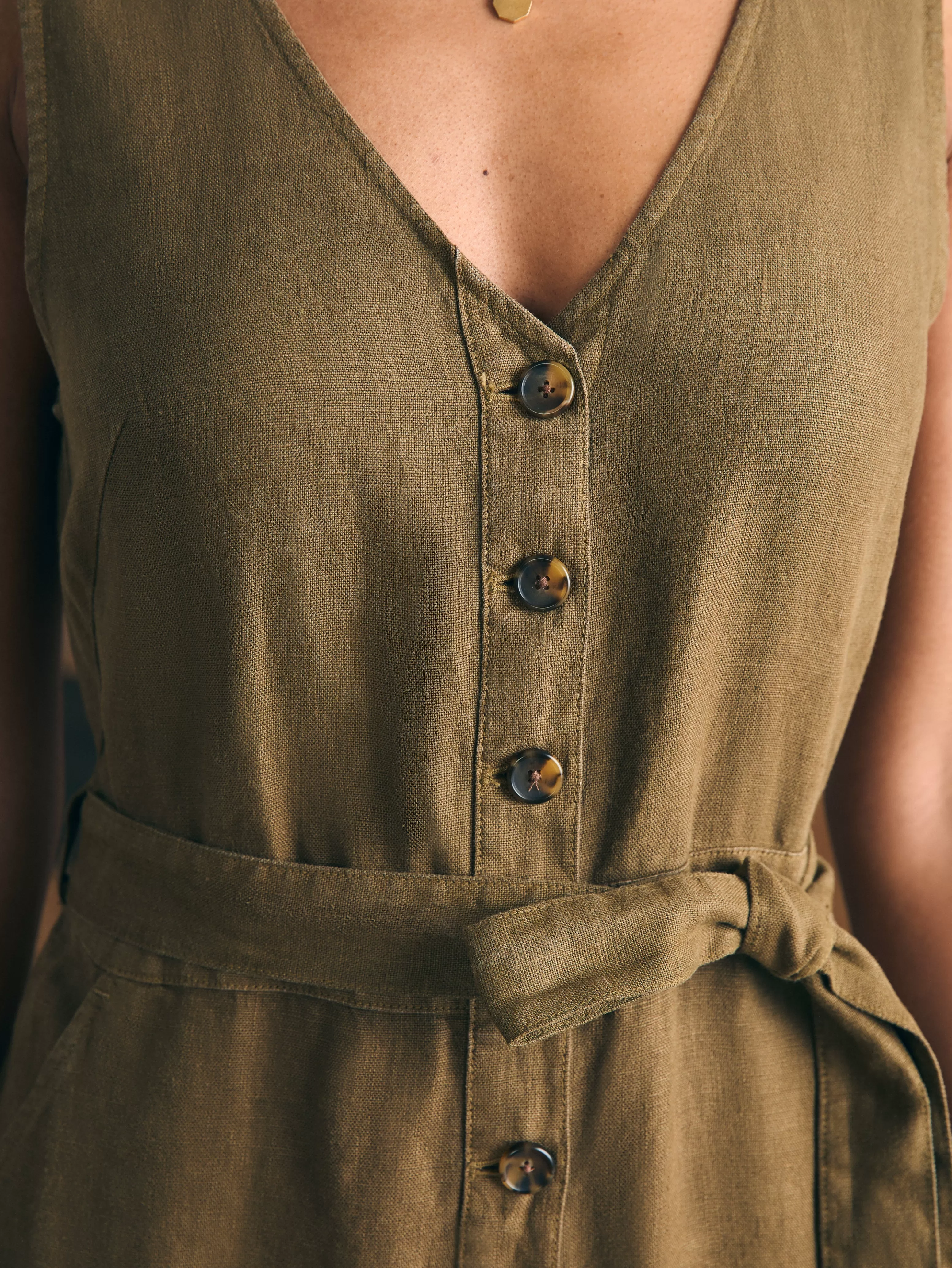 Linen Alina Jumpsuit - | Faherty Brand Best