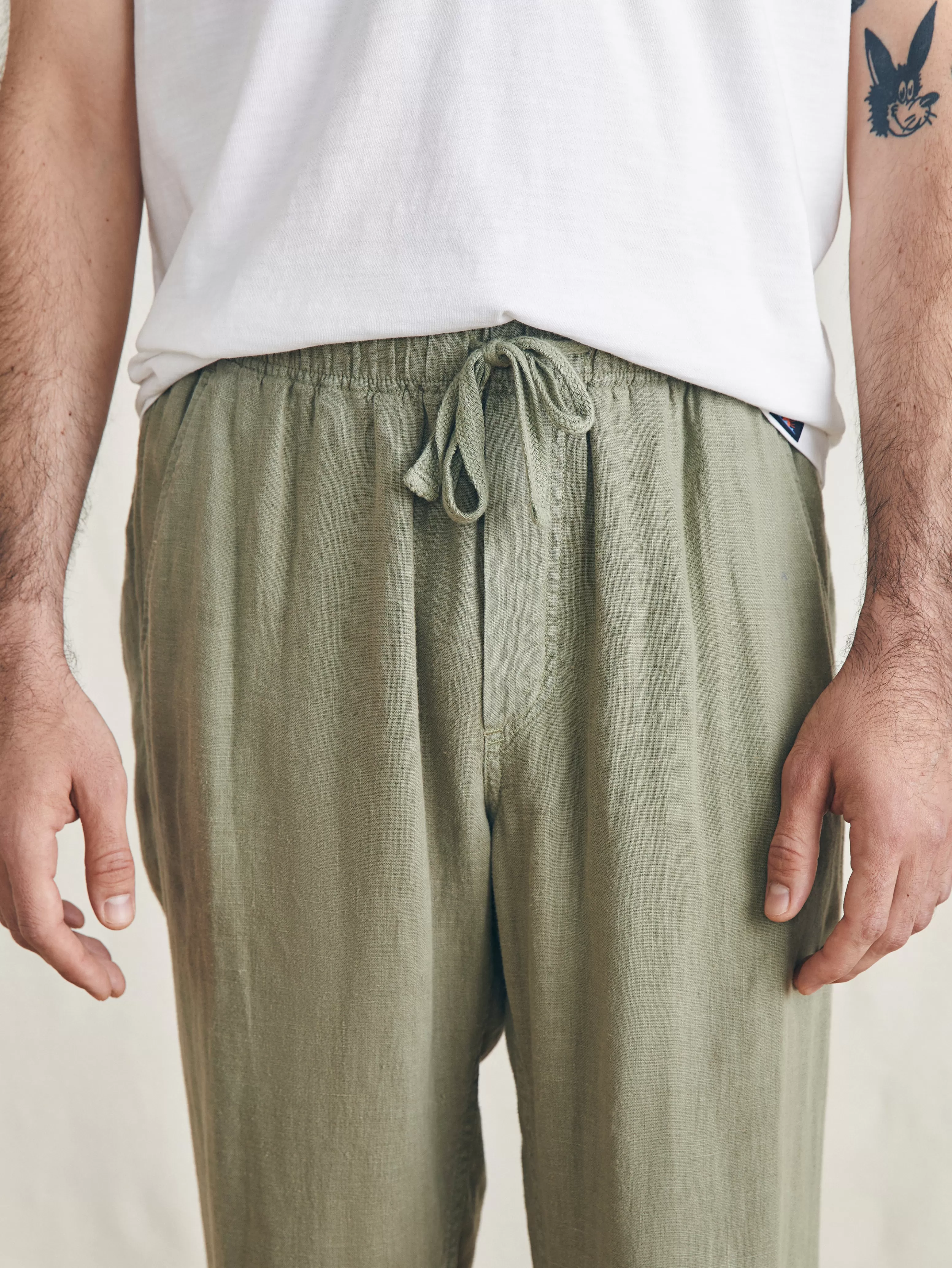 Linen Drawstring Pant - | Faherty Brand New