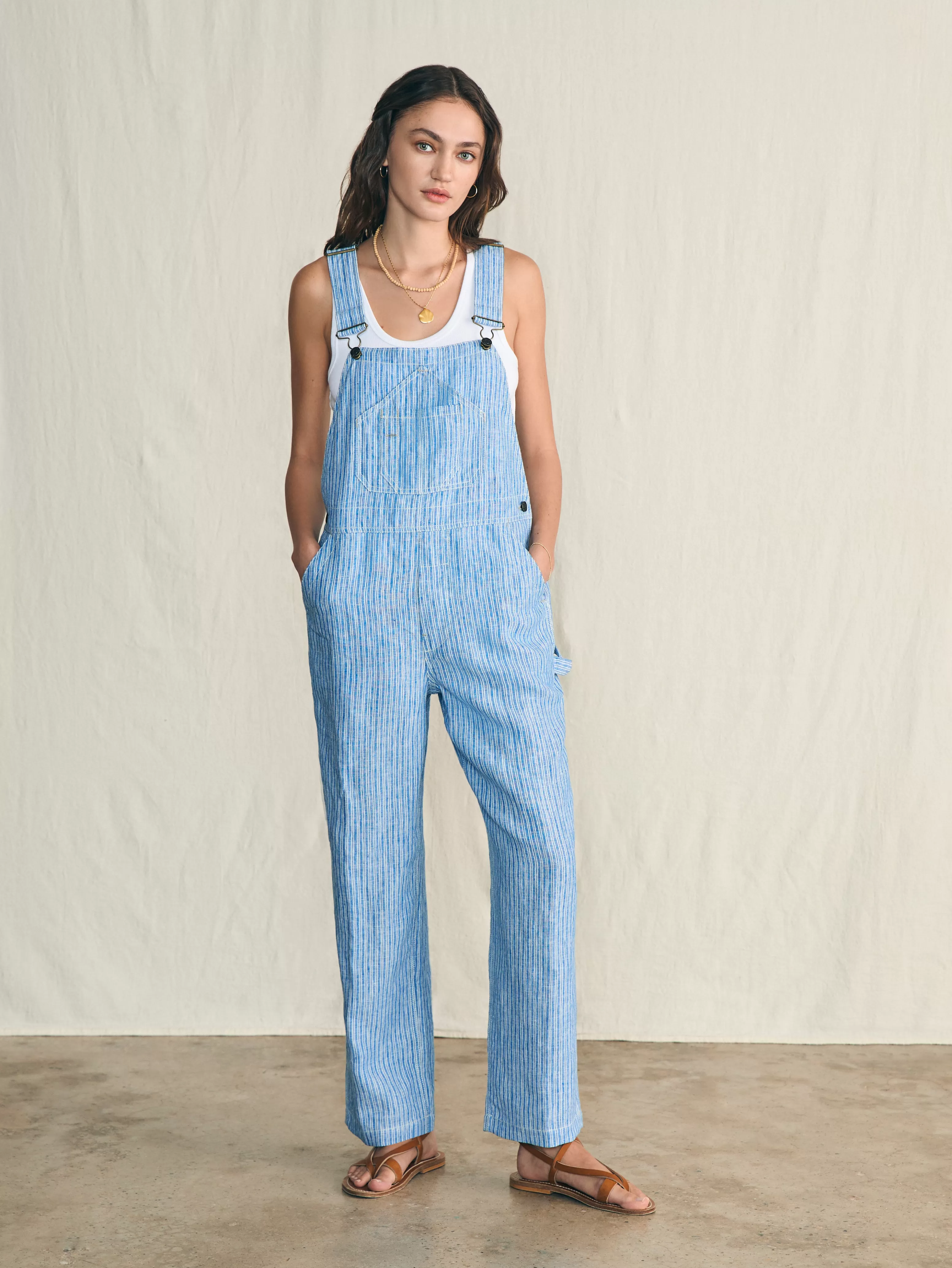 Linen Mechanic Overall - | Faherty Brand Fashion