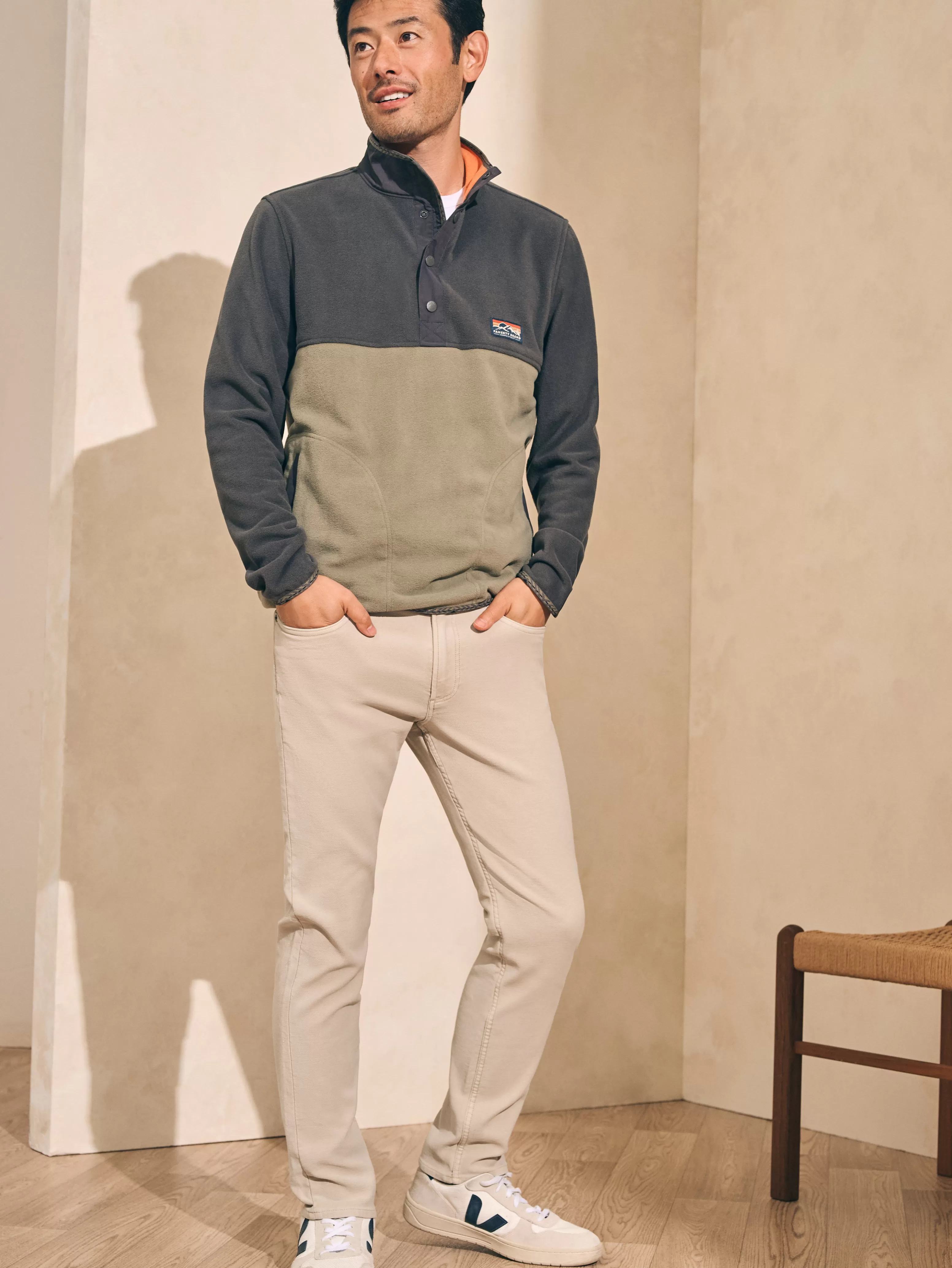 Low Pile Fleece Popover - | Faherty Brand Best Sale