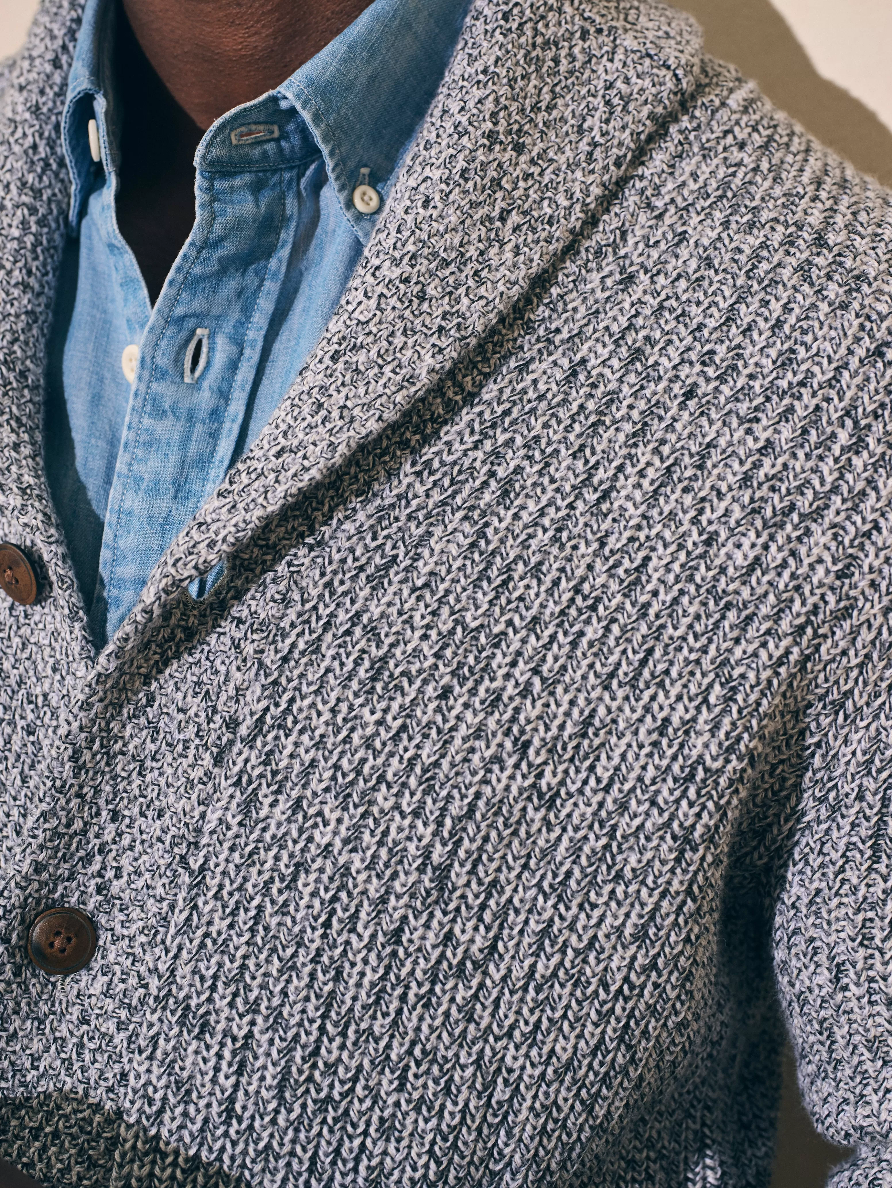 Marled Cotton Cardigan - | Faherty Brand Cheap