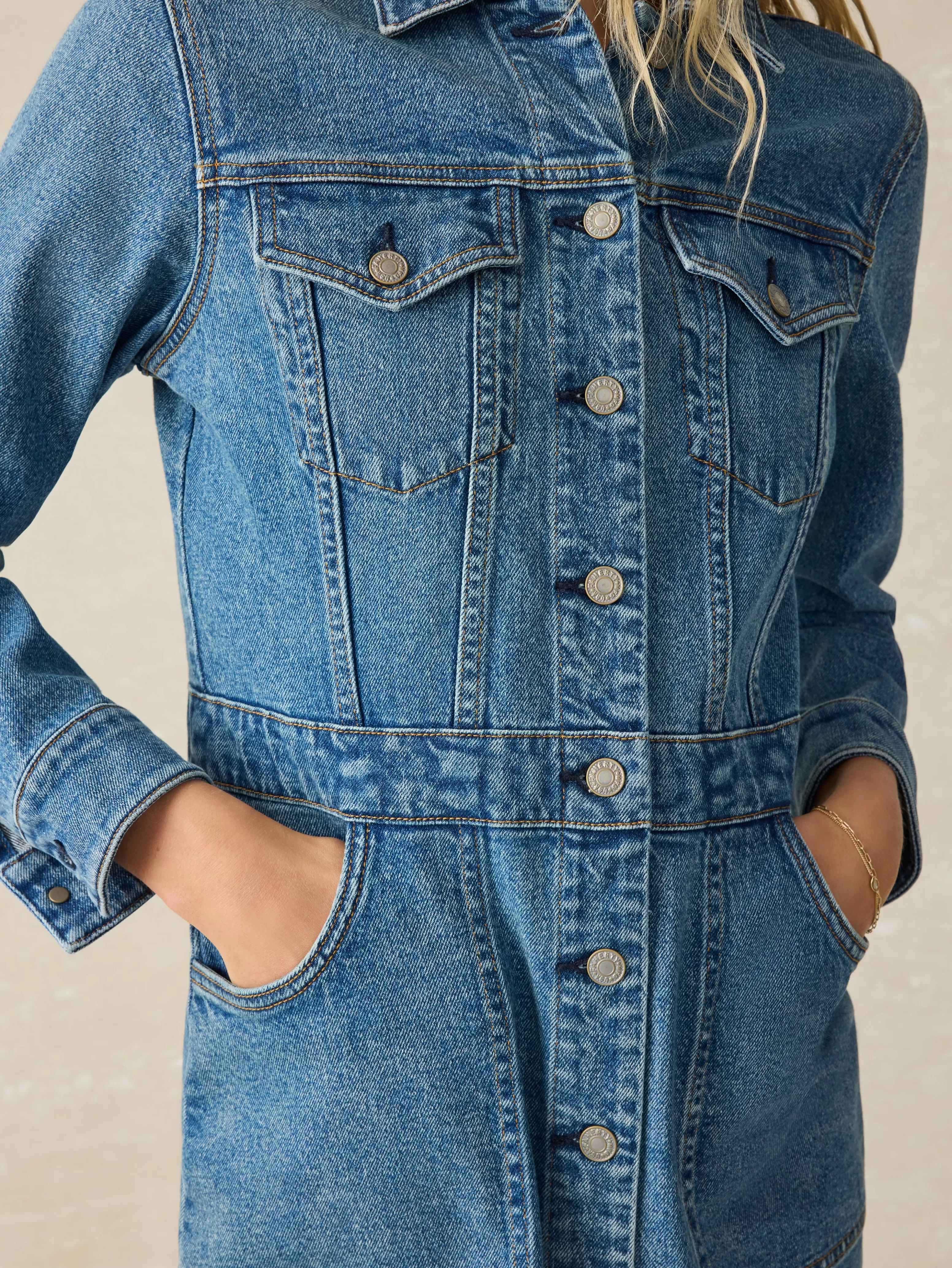 Michelle Denim Dress - | Faherty Brand Discount