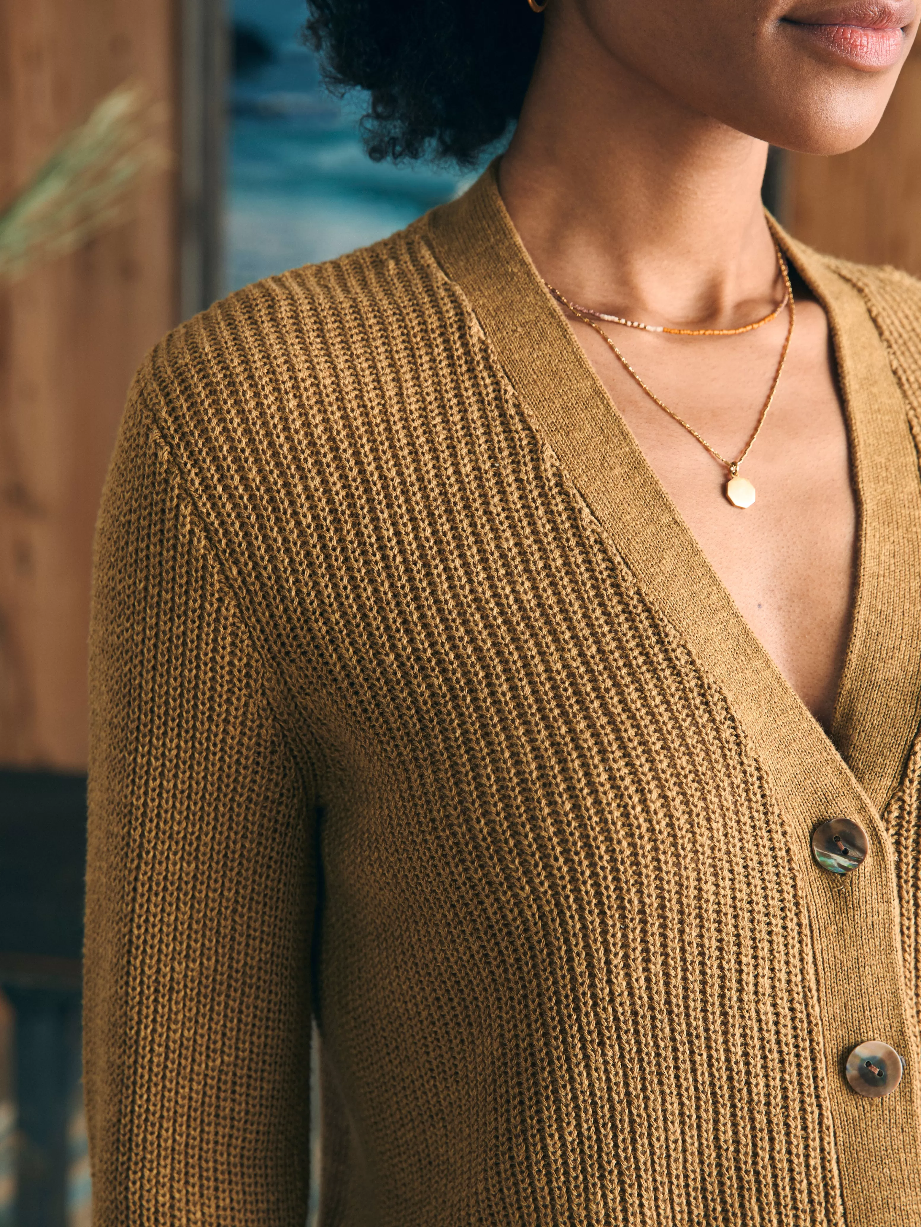 Miramar Linen Cardigan - | Faherty Brand Discount