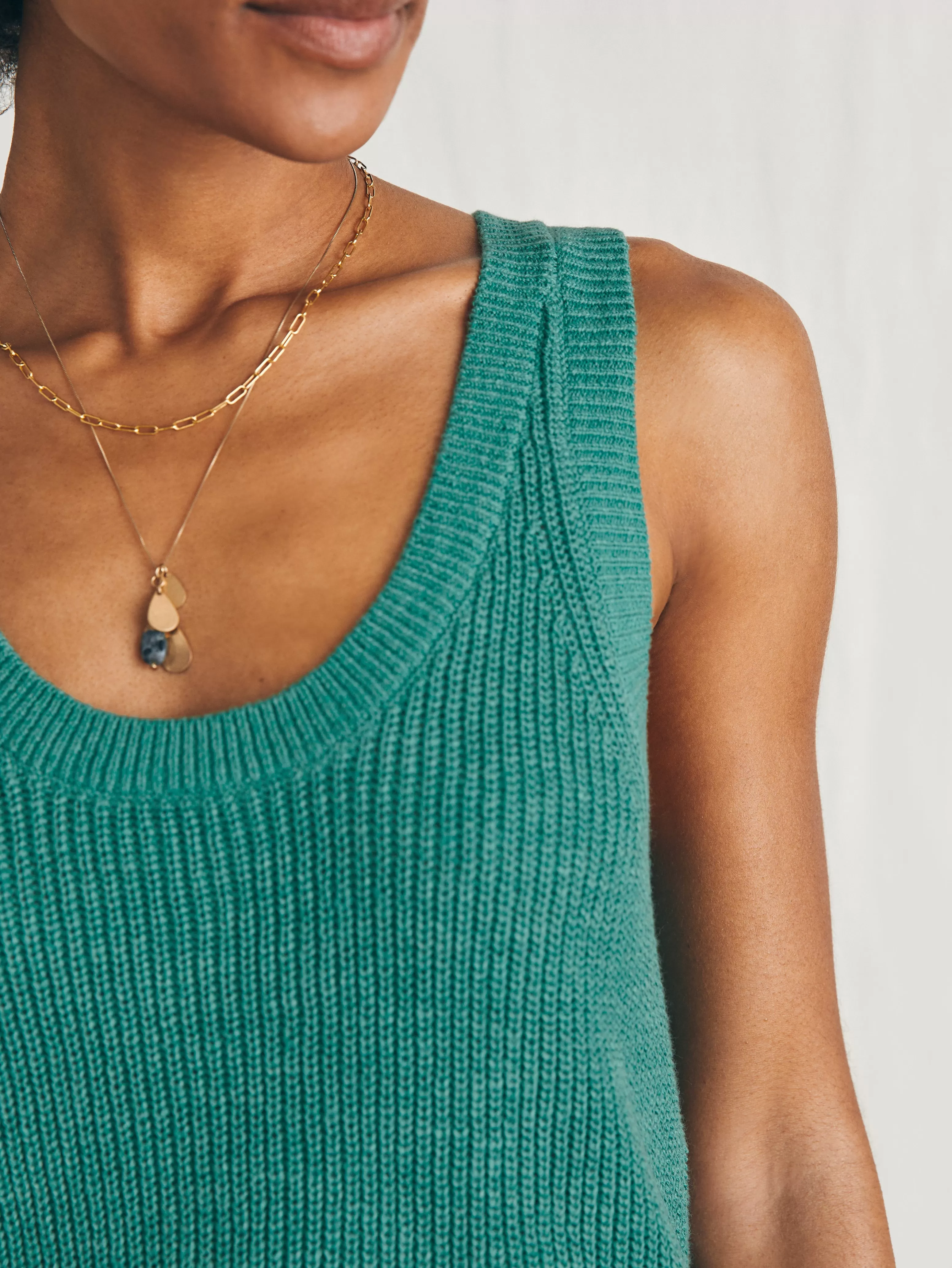 Miramar Linen Scoop Neck Tank - | Faherty Brand Cheap