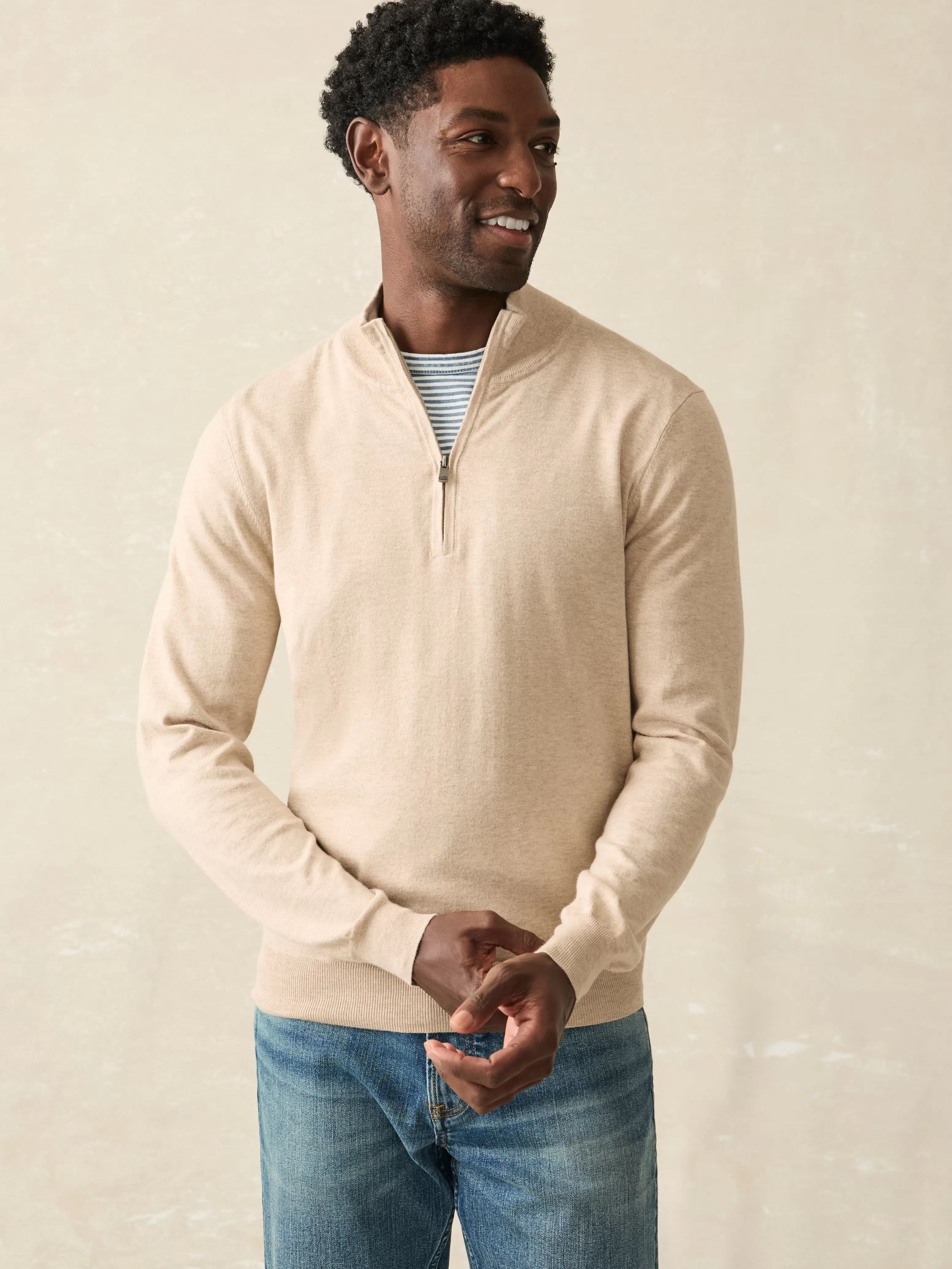 Movement™ Quarter Zip Sweater (Tall) - | Faherty Brand Hot