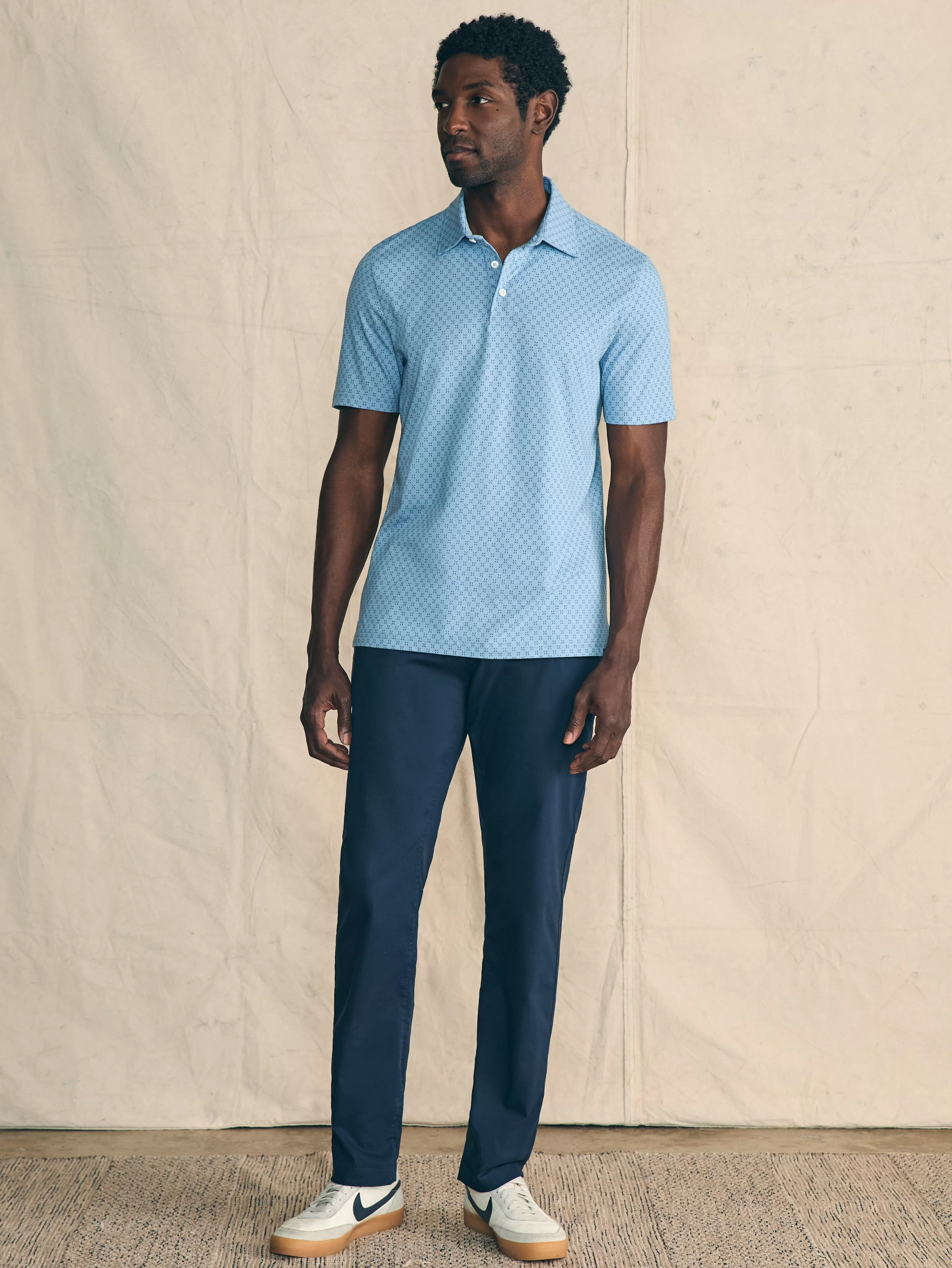 Movement™ Short-Sleeve Pique Polo Shirt - | Faherty Brand Store