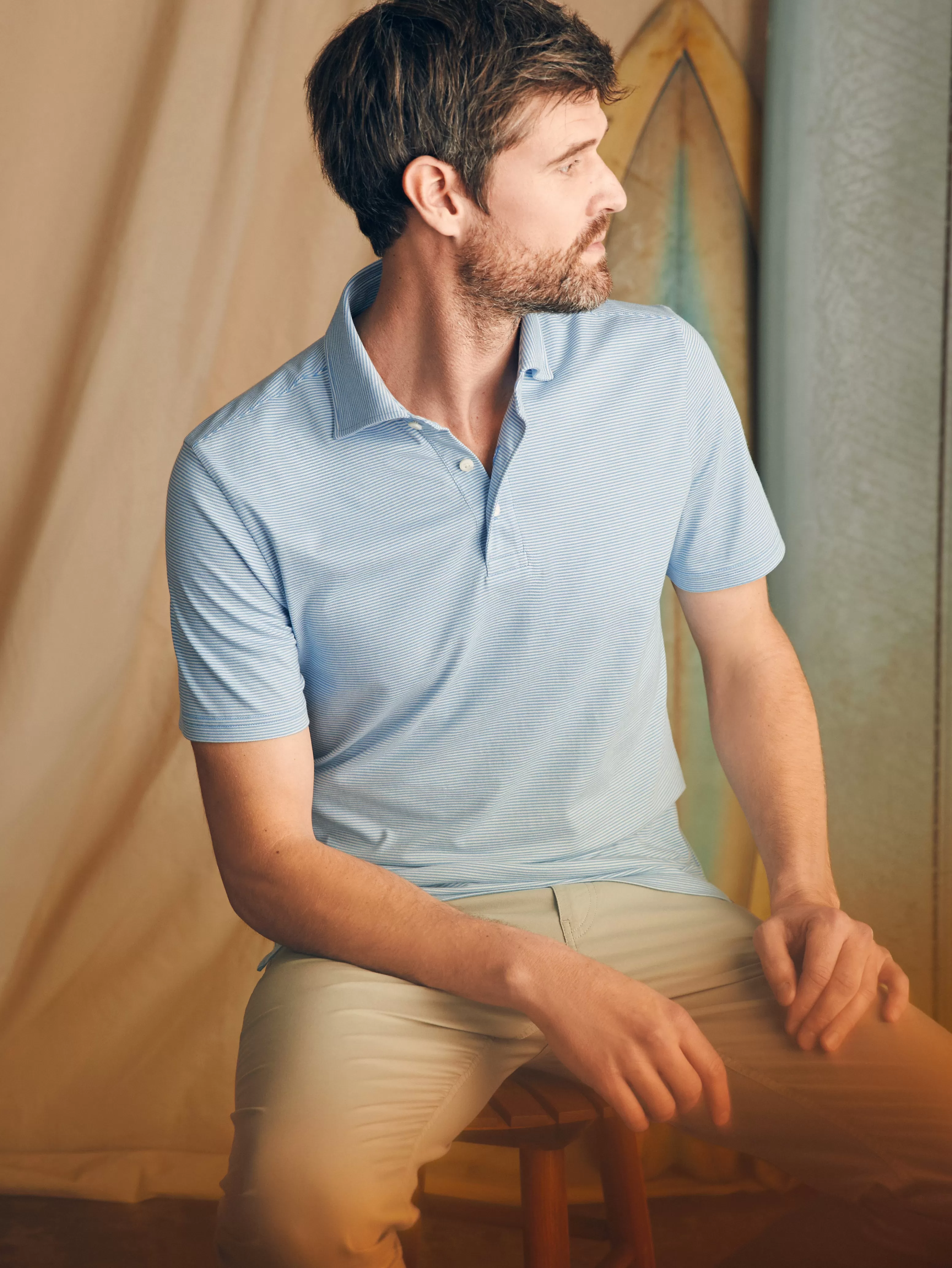 Movement™ Short-Sleeve Pique Polo Shirt - | Faherty Brand Clearance