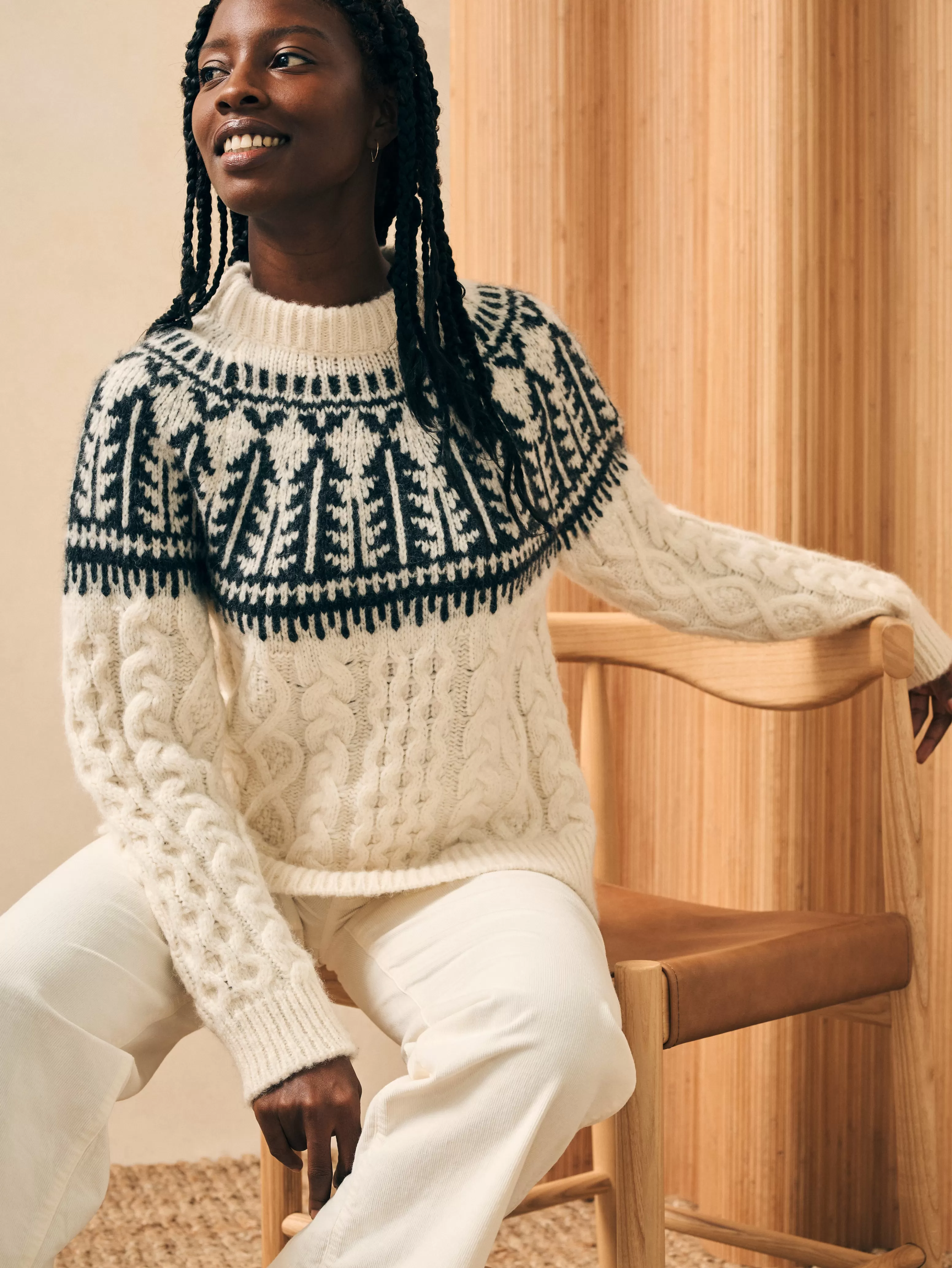 Native Knitter Frost Fair Isle Crew - | Faherty Brand Fashion