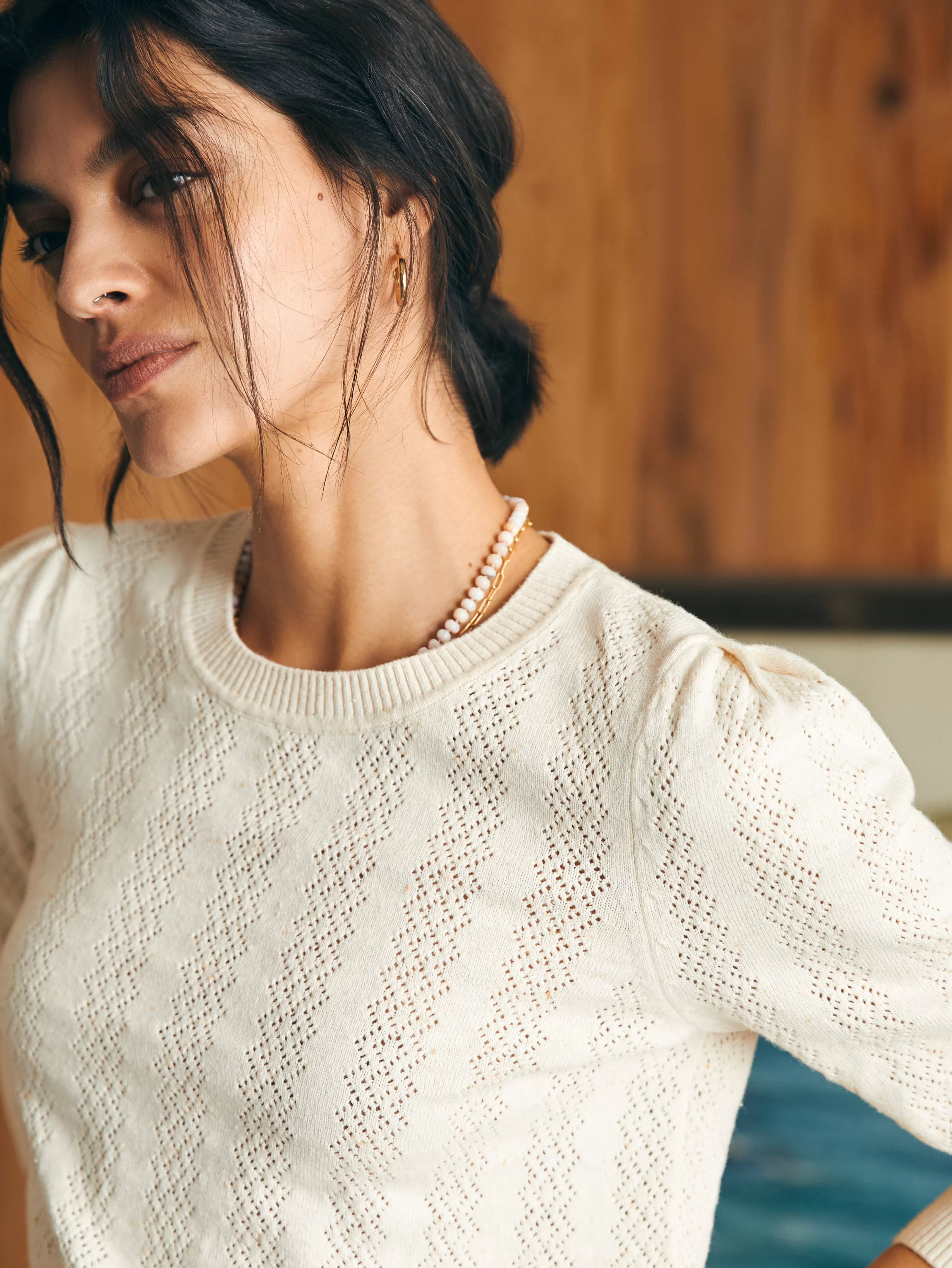 Pointelle Lola Sweater - | Faherty Brand Cheap