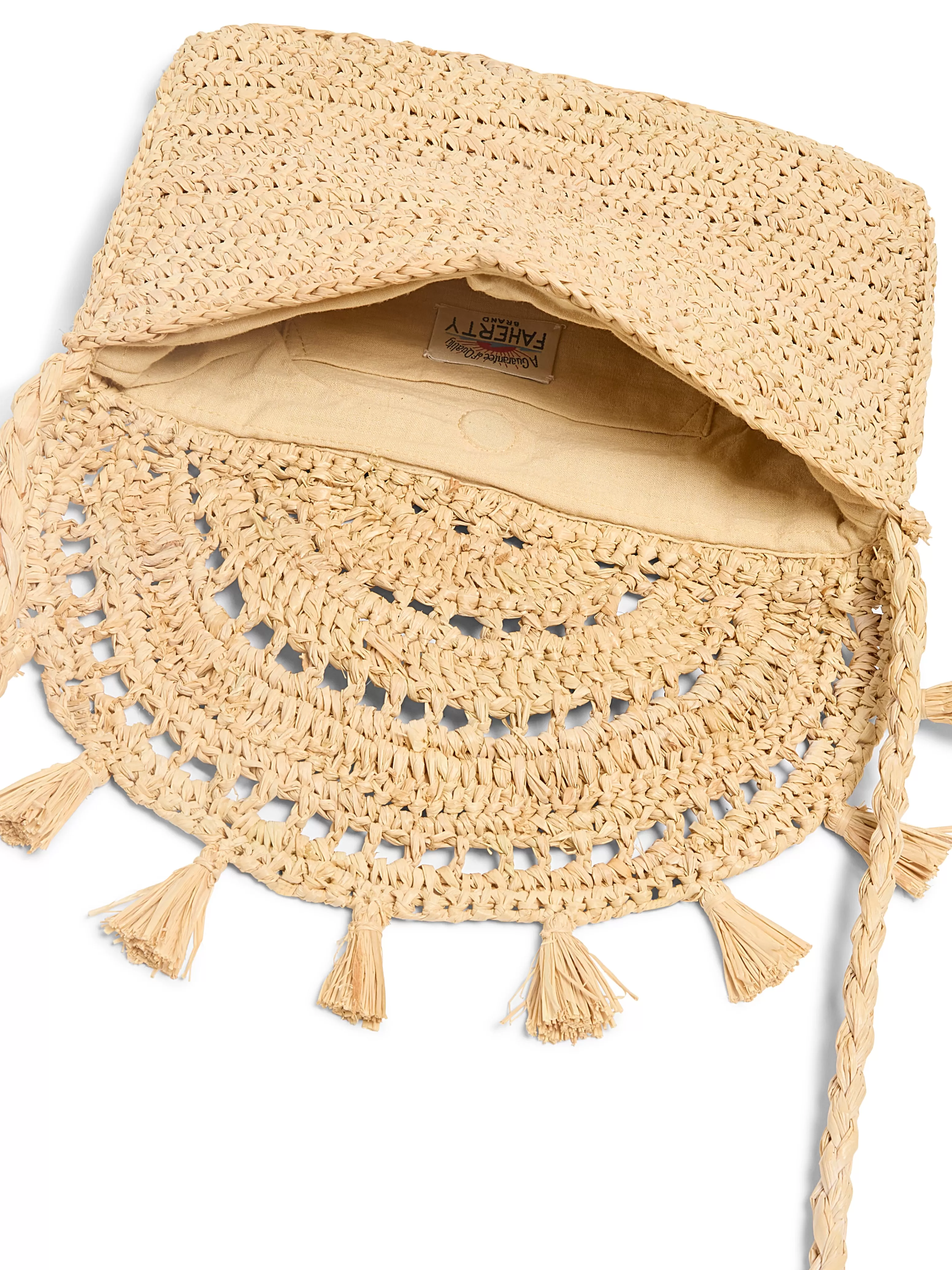 Raffia Tassel Clutch - | Faherty Brand New