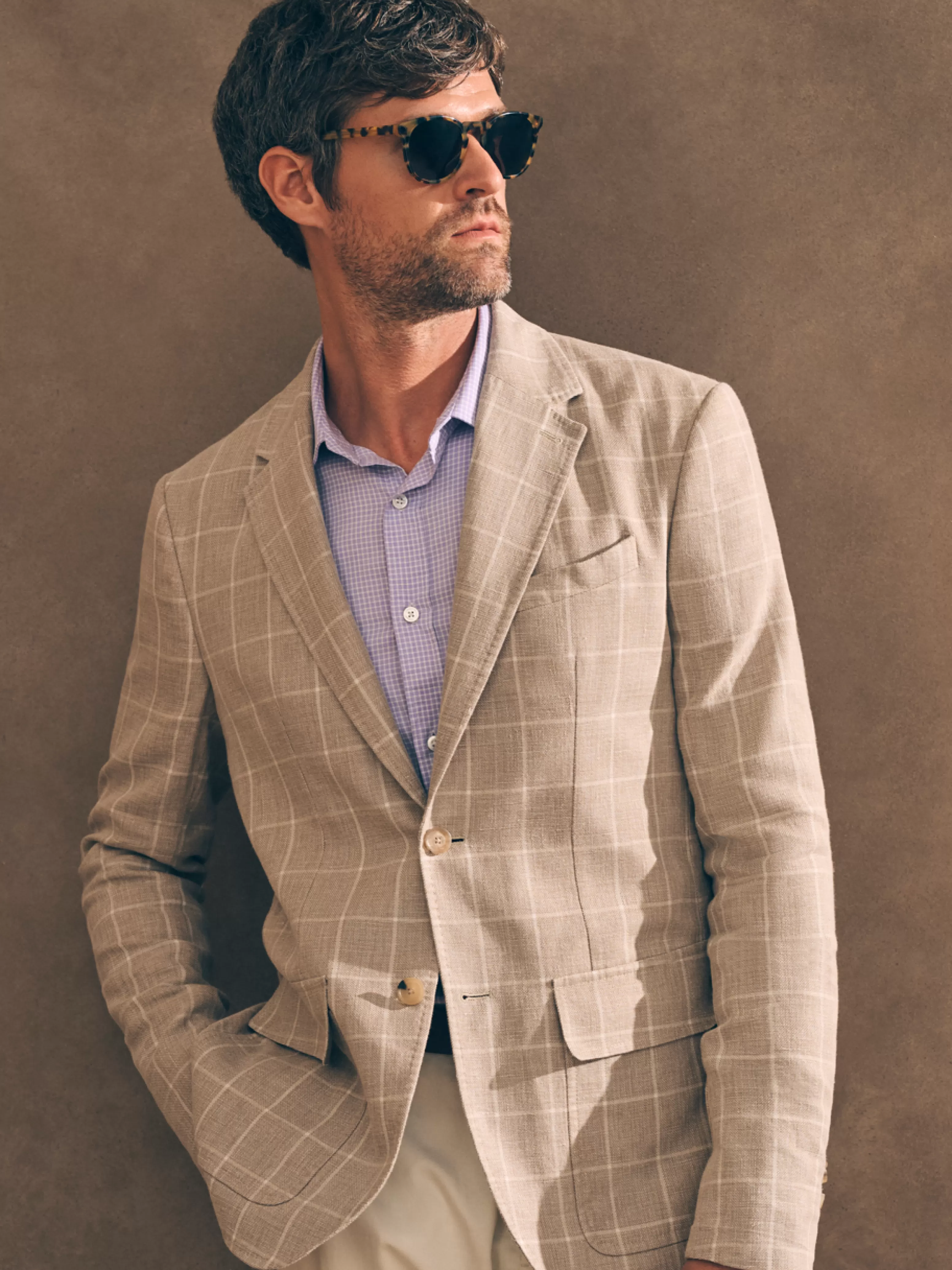 Reserve Linen Yarn Dyed Blazer - | Faherty Brand Sale