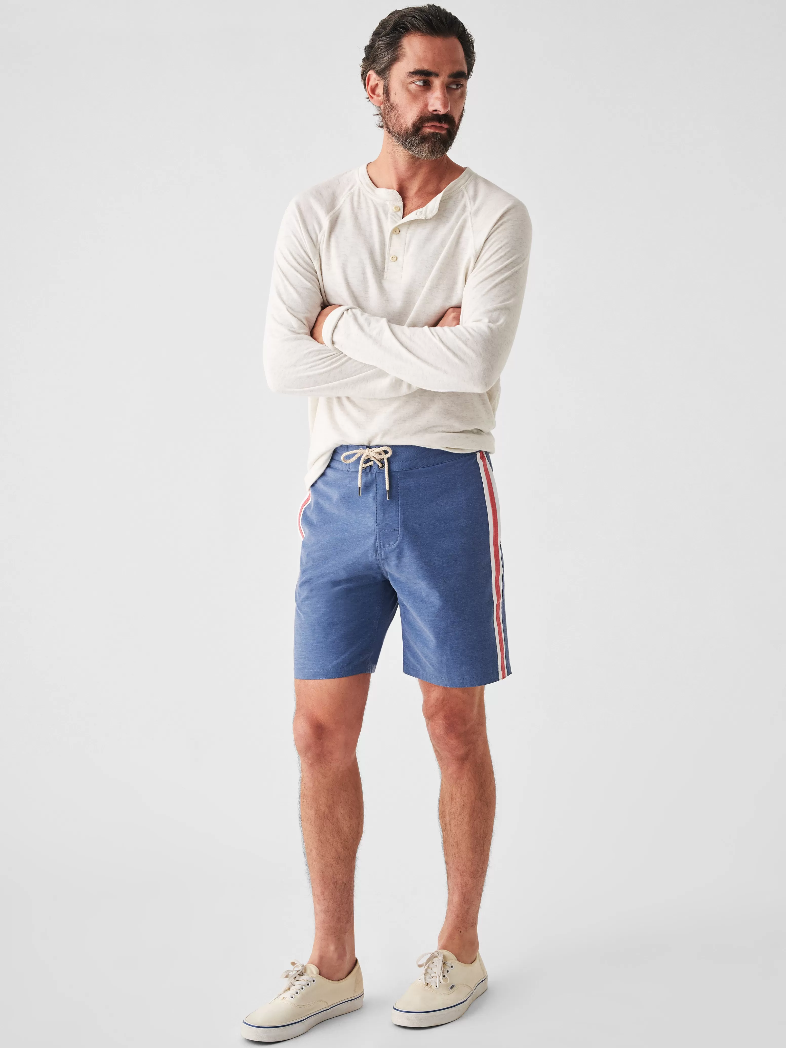 Retro Surf Stripe Boardshort (7" Inseam) - | Faherty Brand Outlet