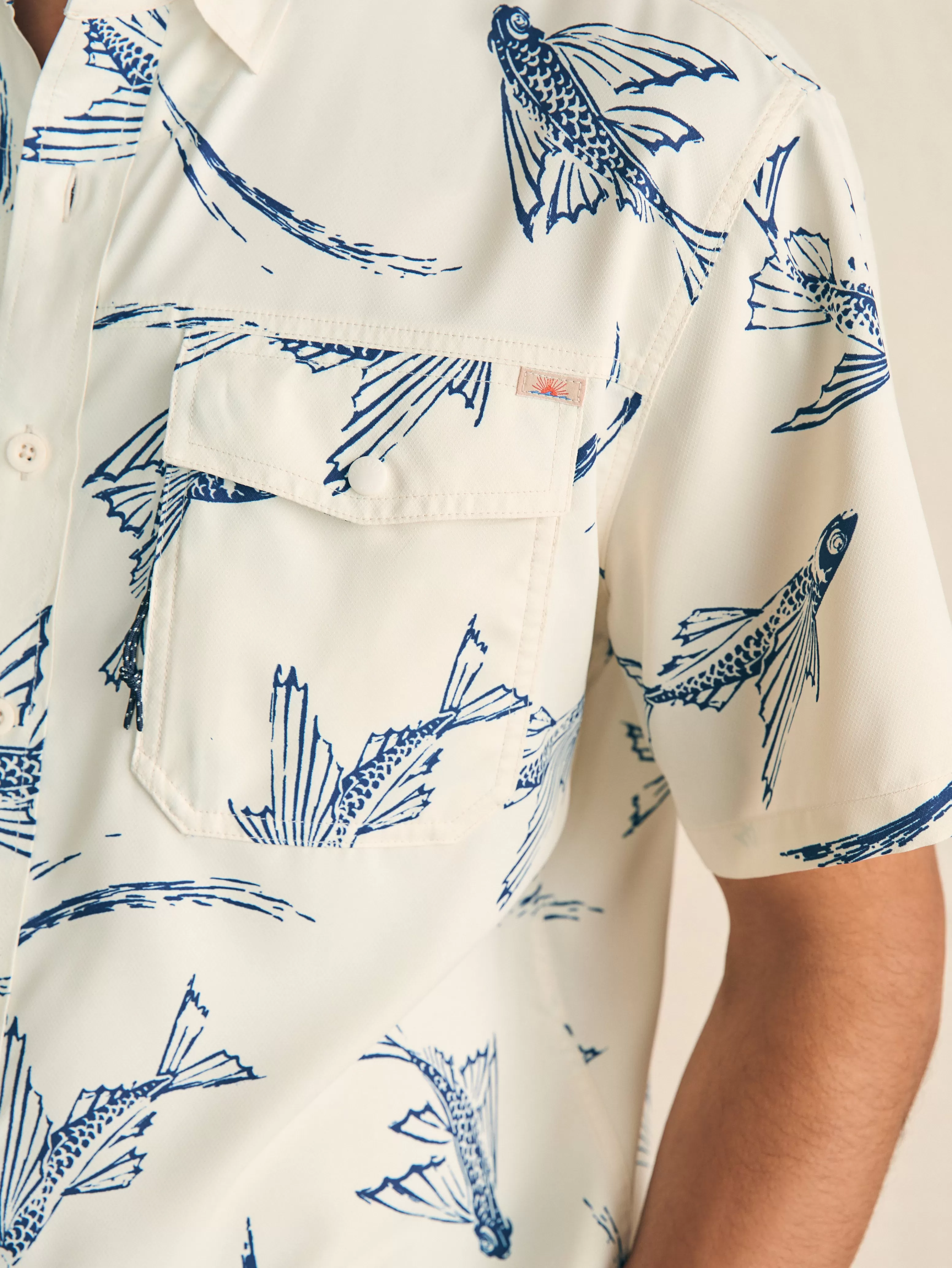 Shorelite Short-Sleeve Tech Shirt - | Faherty Brand Clearance