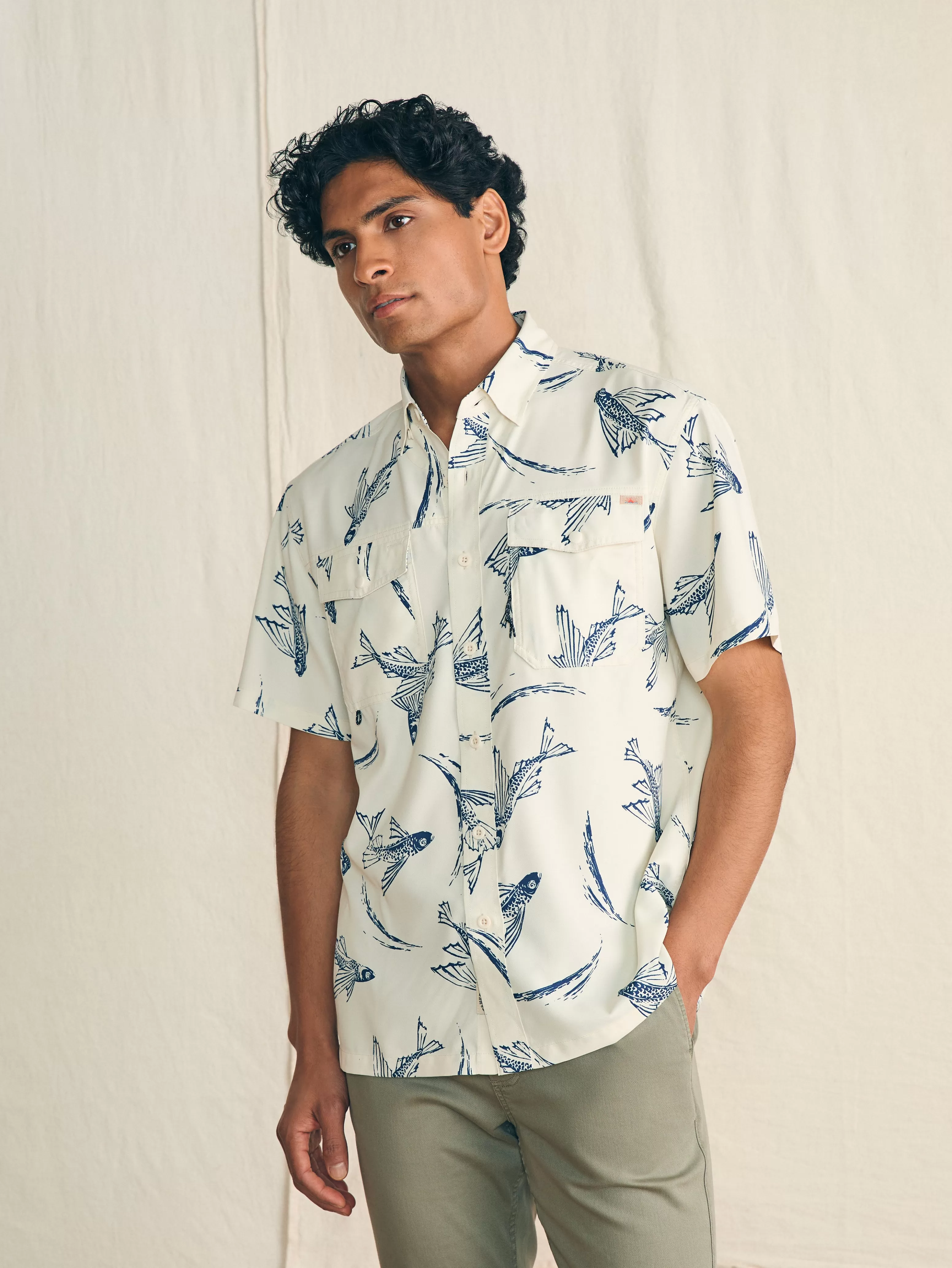 Shorelite Short-Sleeve Tech Shirt - | Faherty Brand Clearance