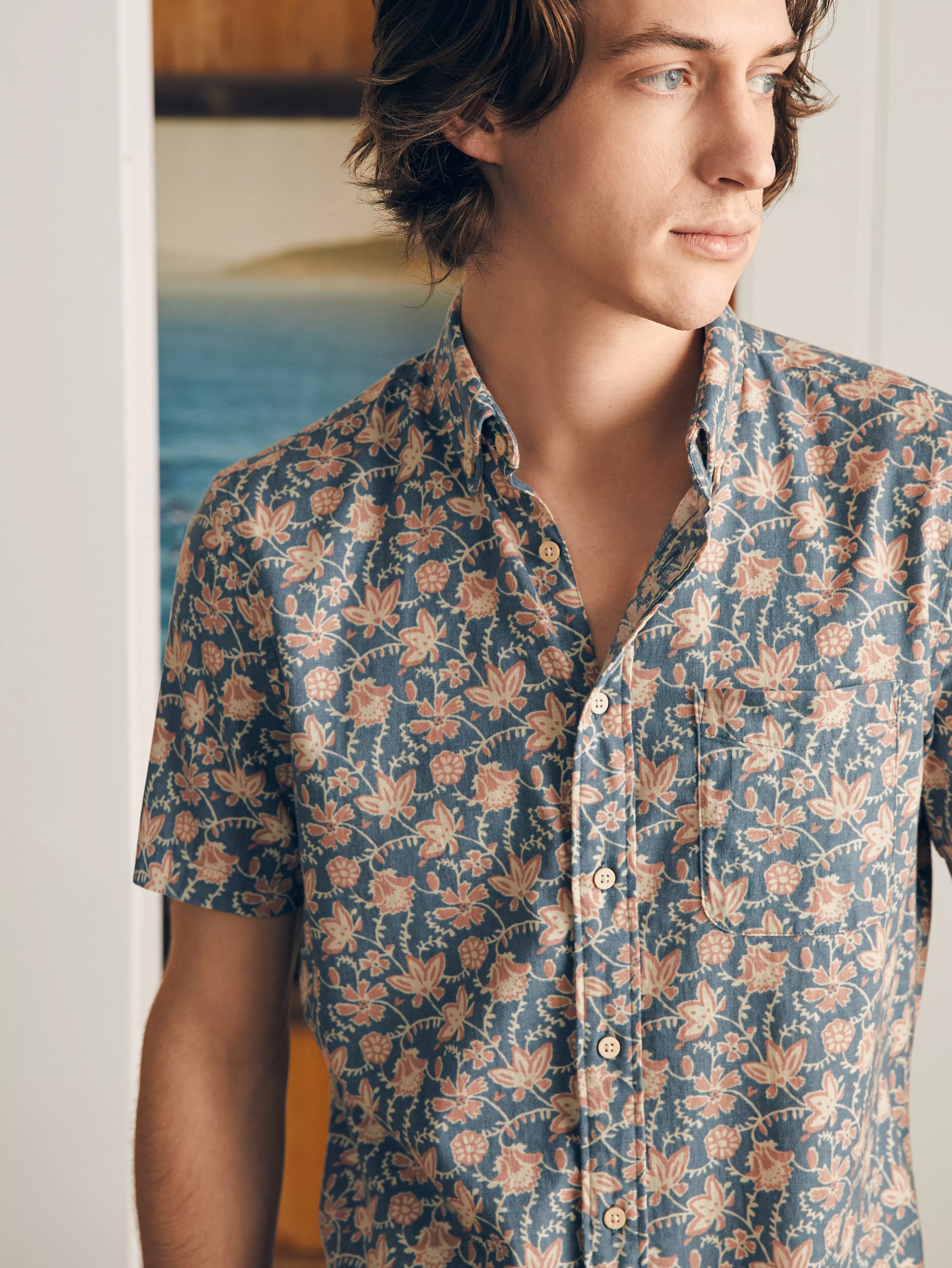 Short-Sleeve Breeze Shirt - | Faherty Brand Online