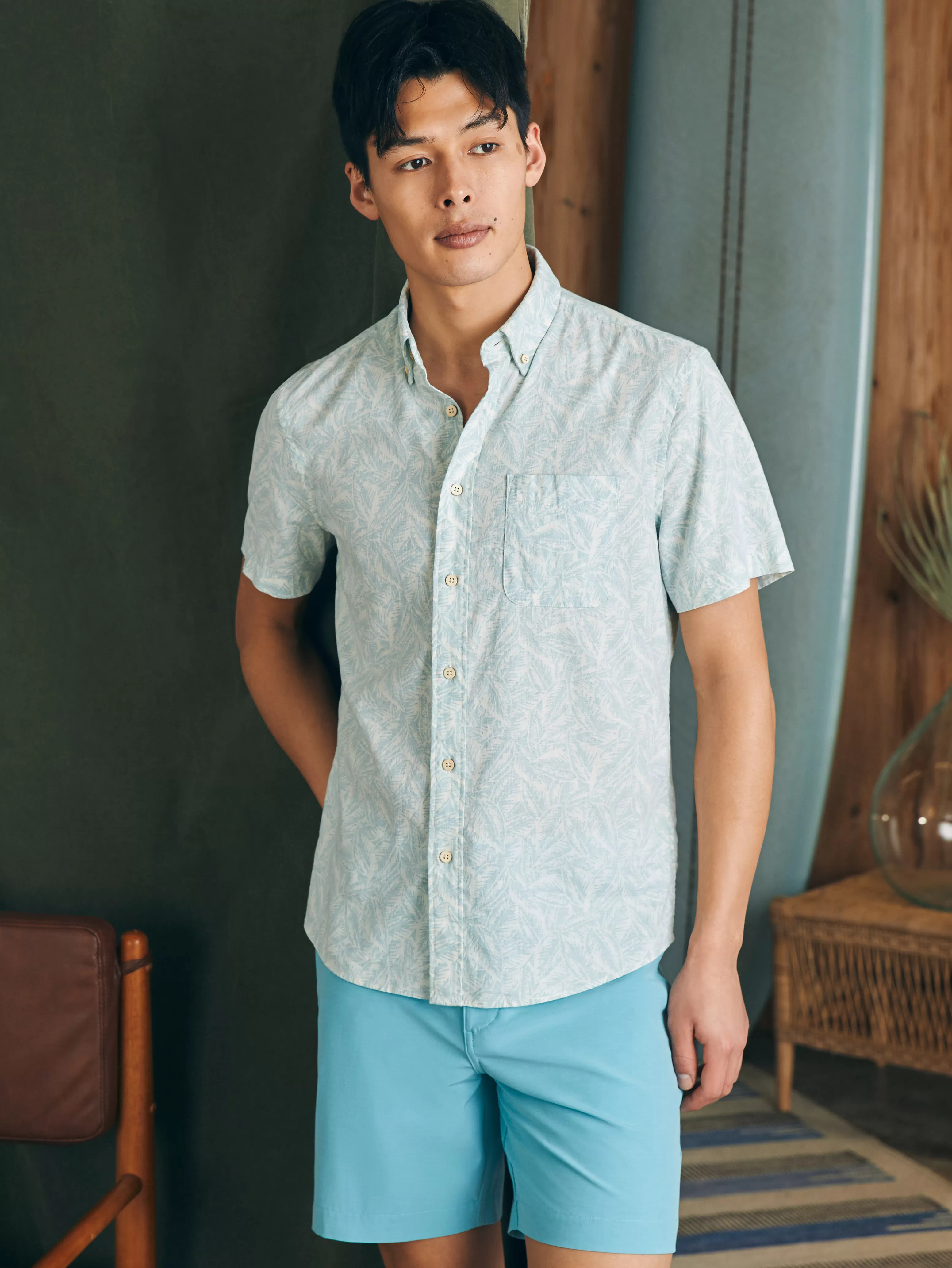 Short-Sleeve Breeze Shirt - | Faherty Brand Online