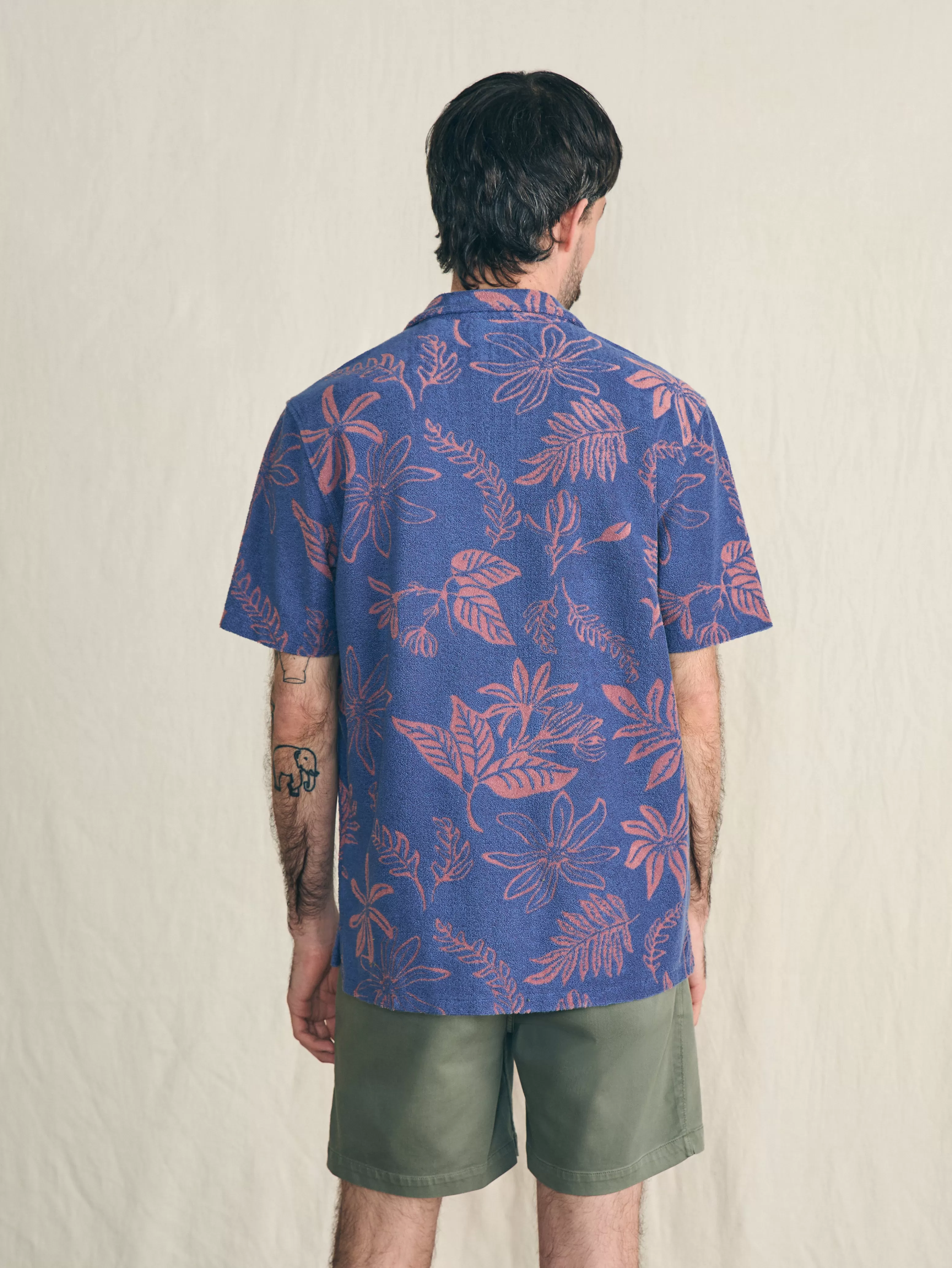 Short-Sleeve Cabana Towel Terry Shirt - | Faherty Brand Best