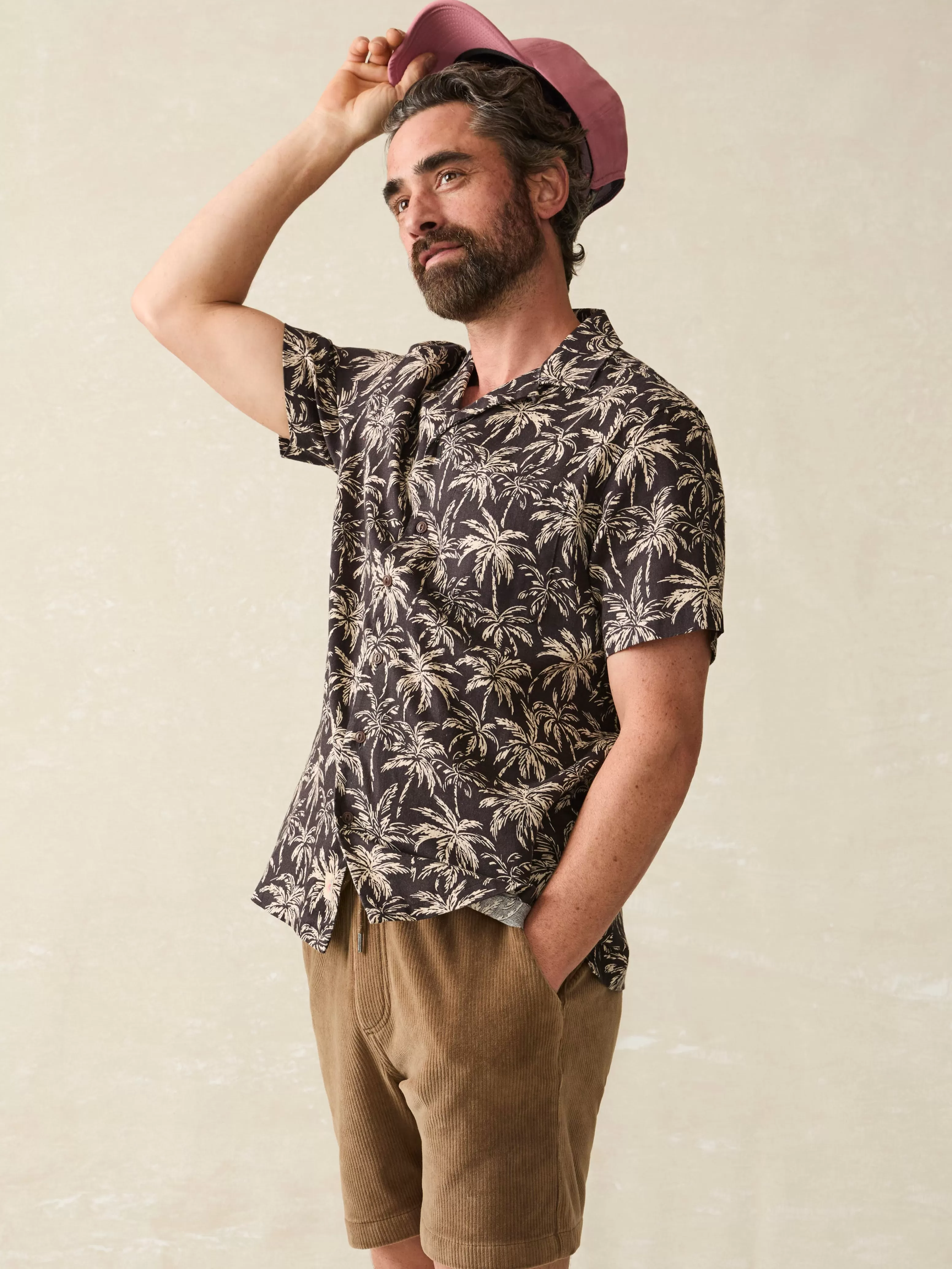 Short-Sleeve Hemp Blend Camp Shirt - | Faherty Brand Cheap