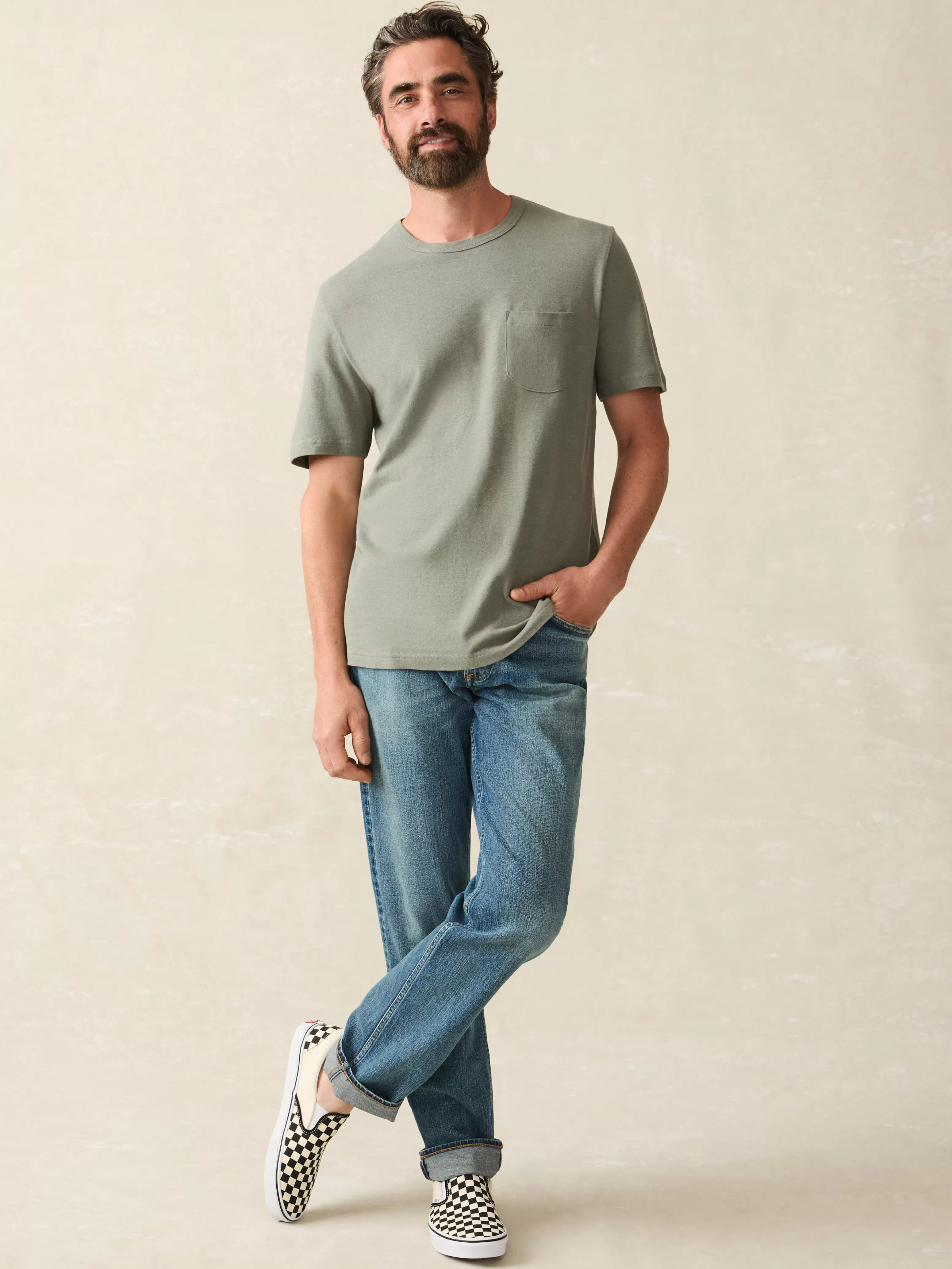 Short-Sleeve Hemp Blend Tee - | Faherty Brand Shop