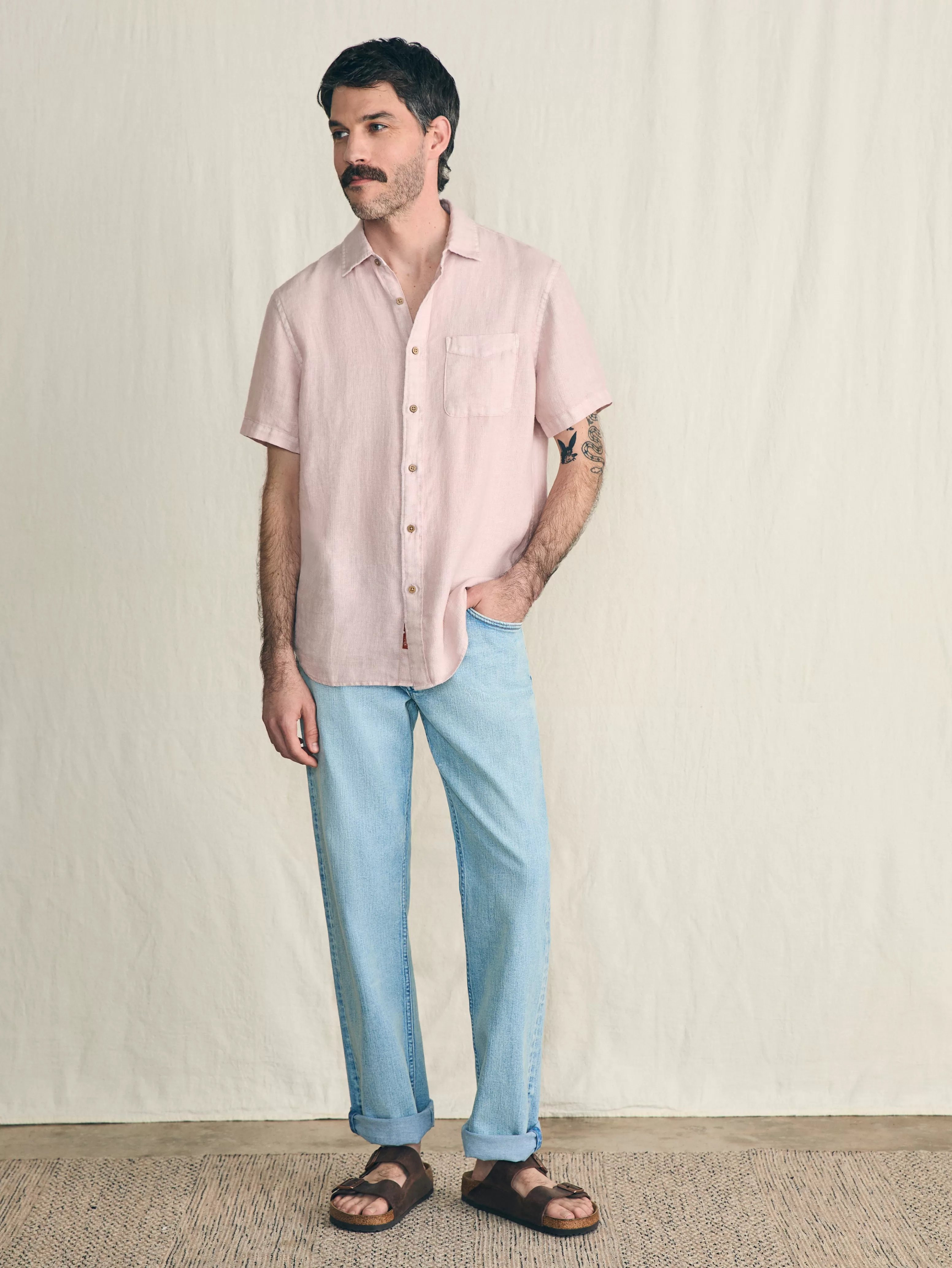 Short-Sleeve Palma Linen Shirt - | Faherty Brand Online