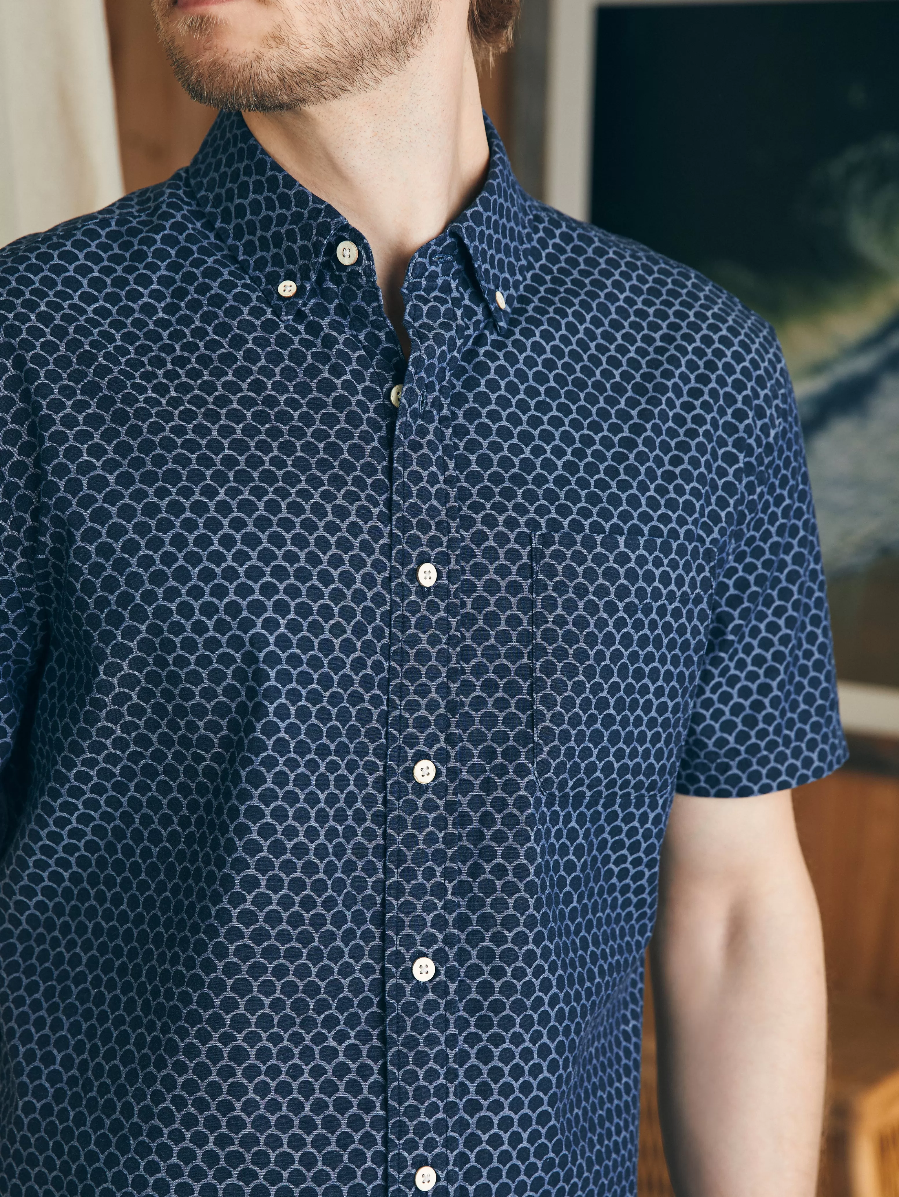 Short-Sleeve Stretch Playa Shirt (Tall) - | Faherty Brand Shop