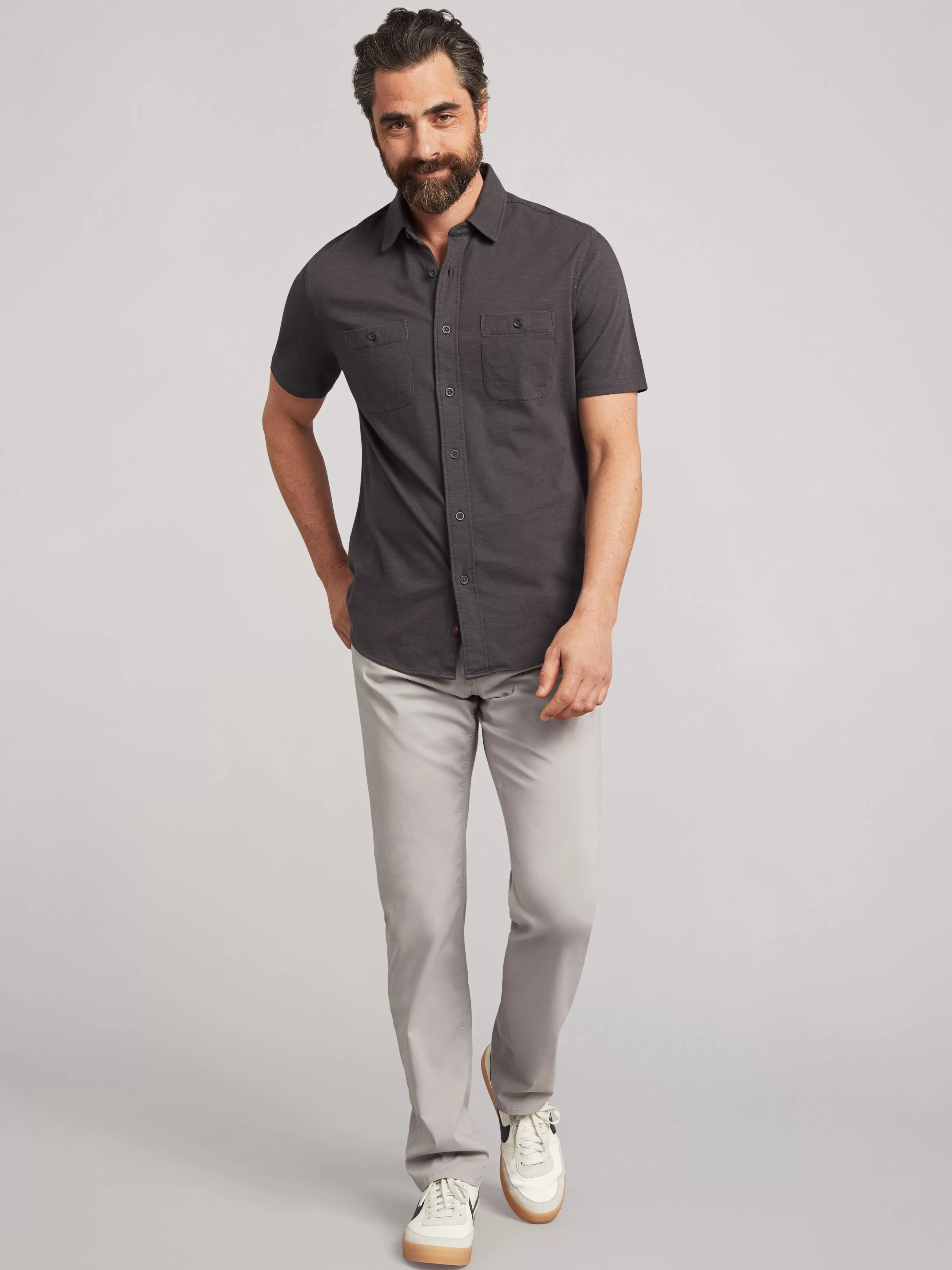 Short-Sleeve Sunwashed Knit Shirt (Tall) - | Faherty Brand Outlet