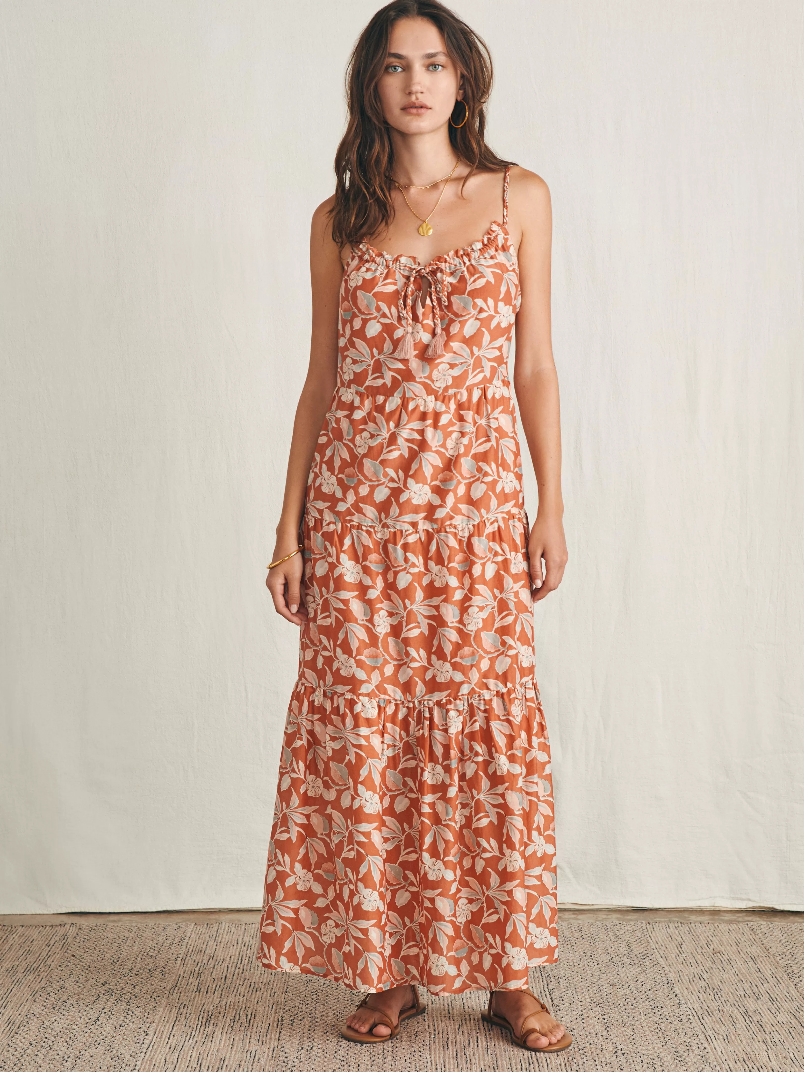 Silk Blend Sun Chaser Maxi Dress - | Faherty Brand Fashion