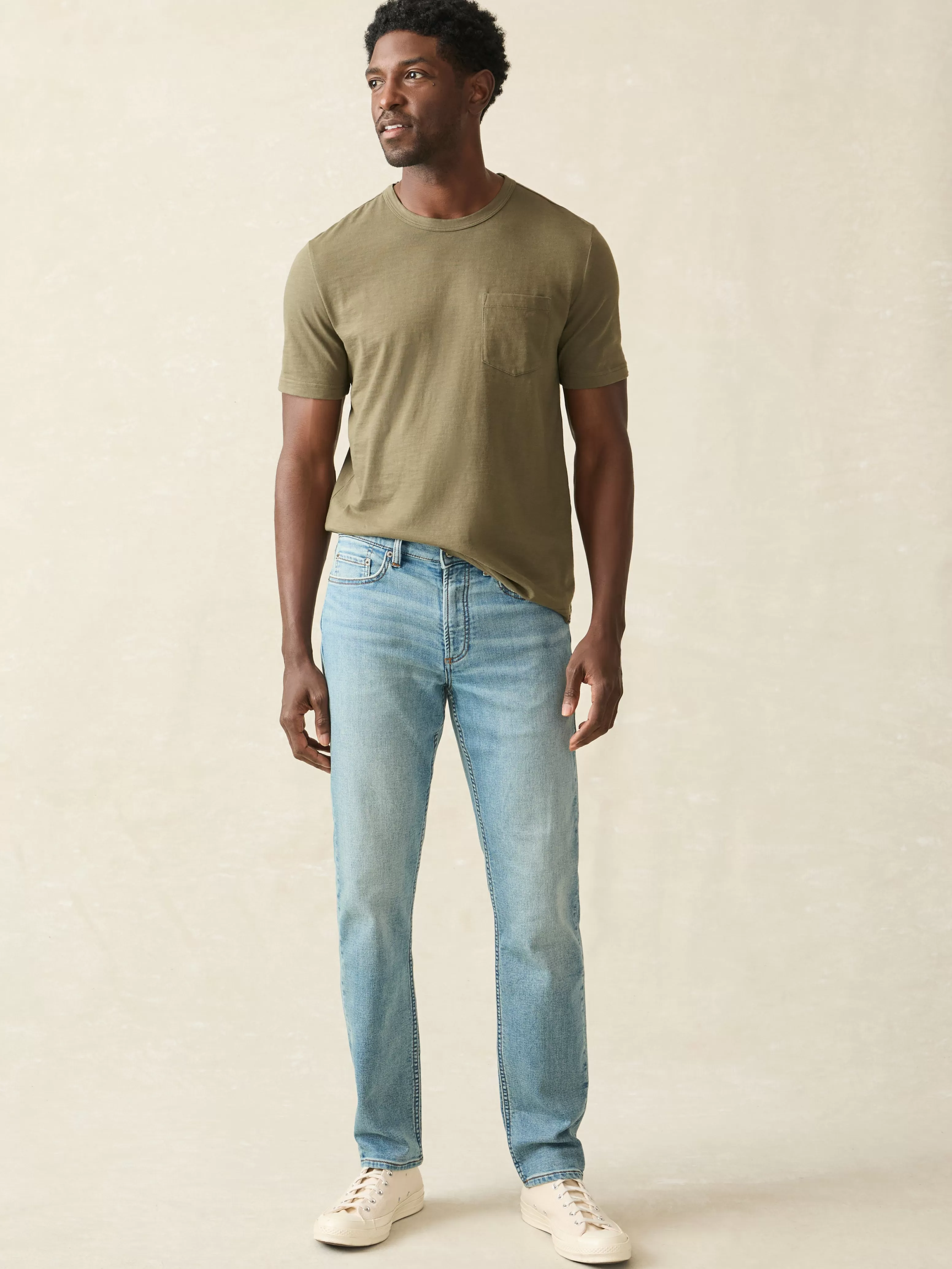 Stretch Terry Indigo 5-Pocket Pant - | Faherty Brand Cheap