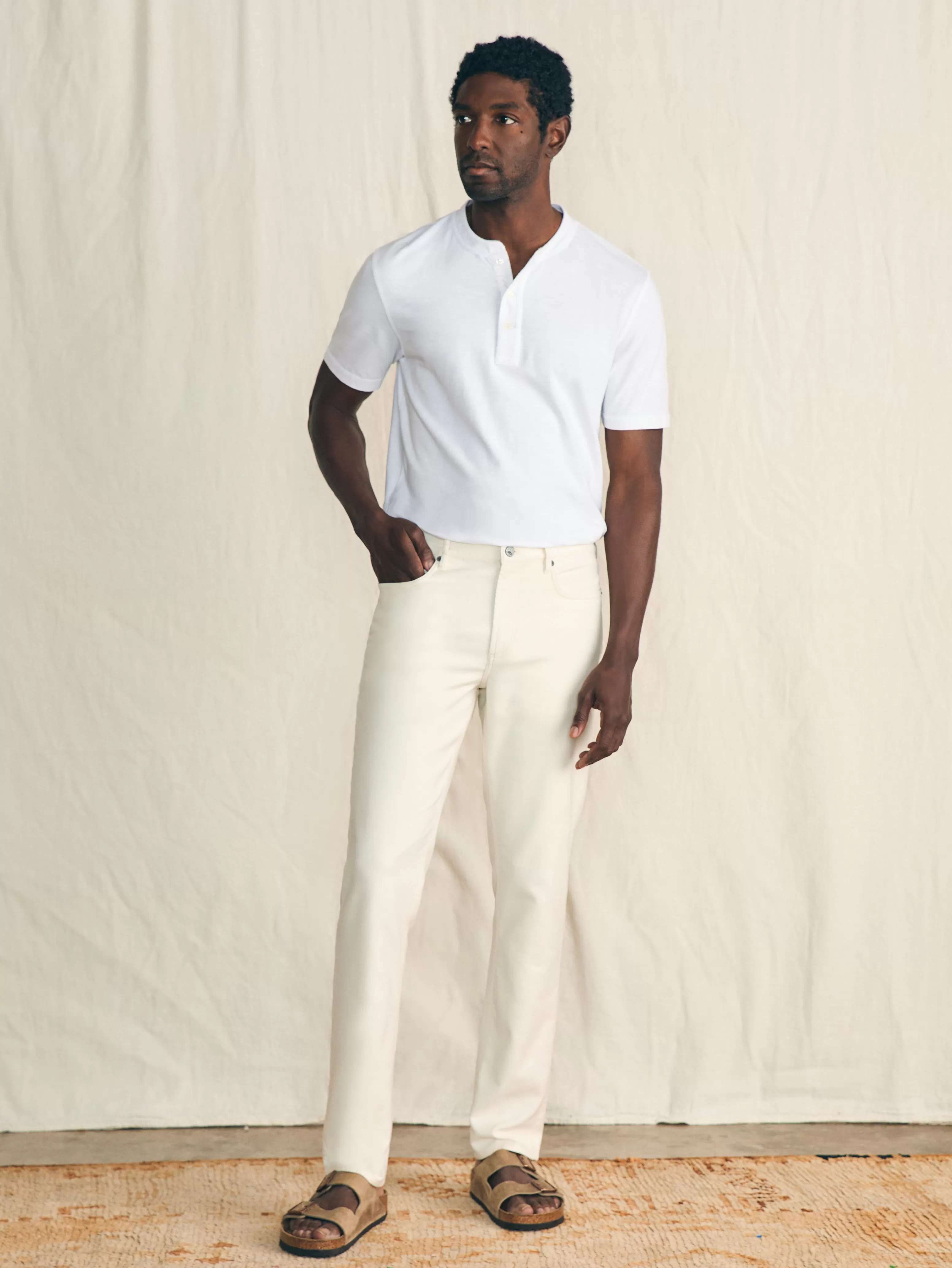 Stretch Terry 5-Pocket Athletic Fit Pant (32" Inseam) - | Faherty Brand Hot