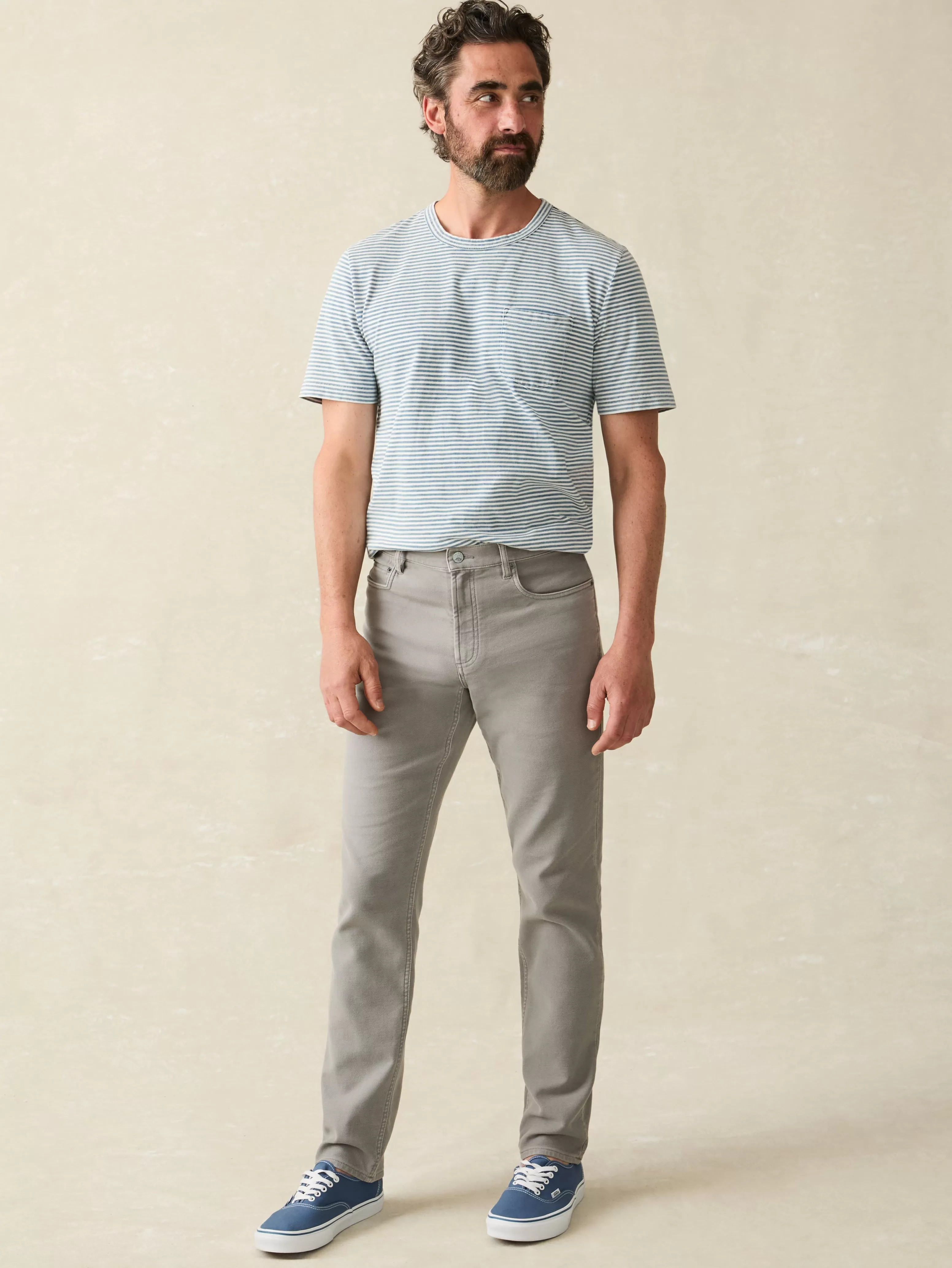 Stretch Terry 5-Pocket Athletic Fit Pant - | Faherty Brand Best